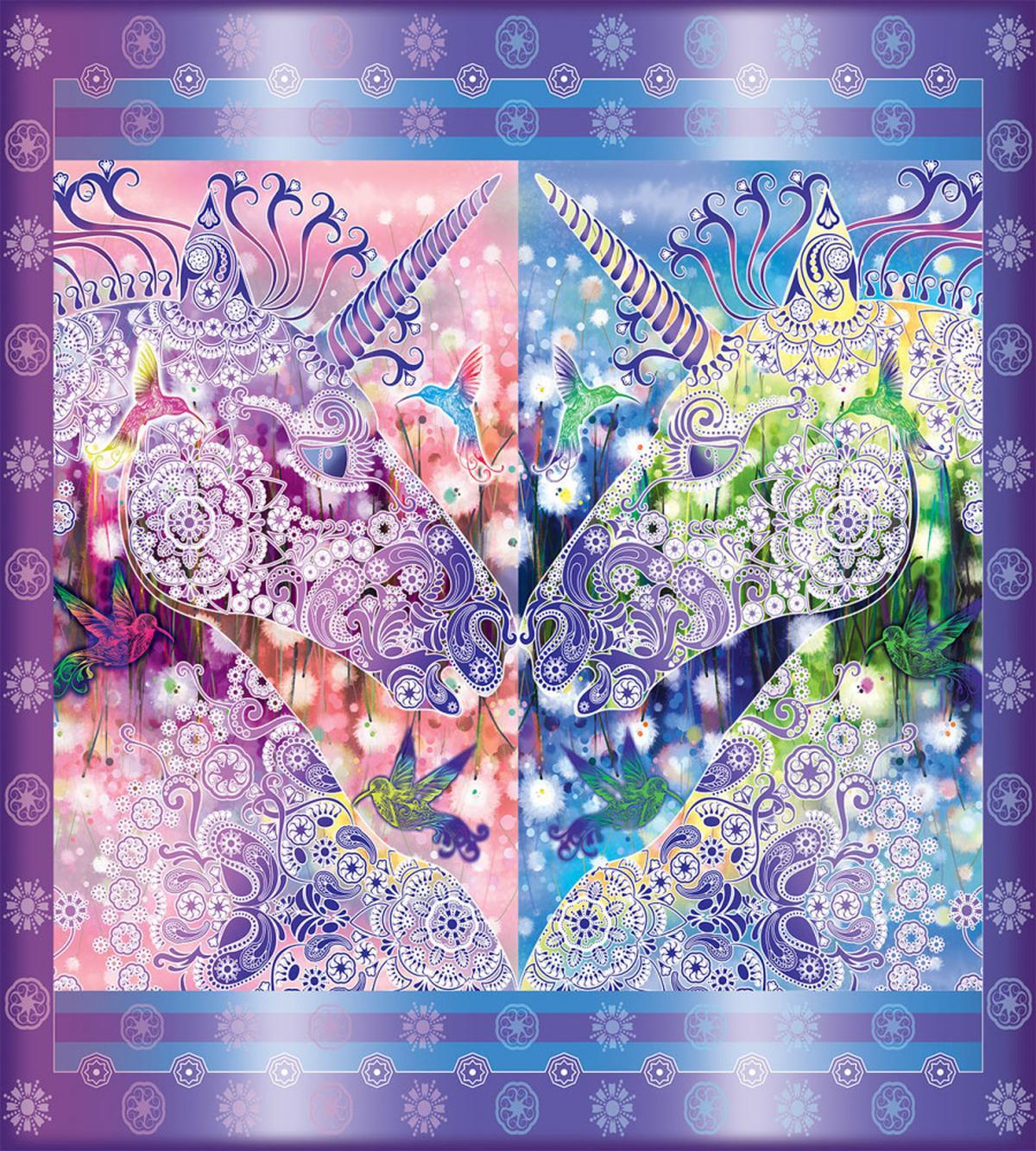Myhtical Horses Floral — Pattern