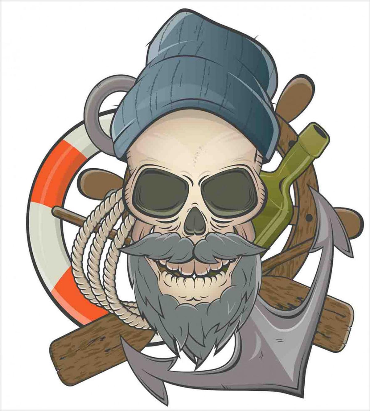 Sailor Skull Nautical — Pattern
