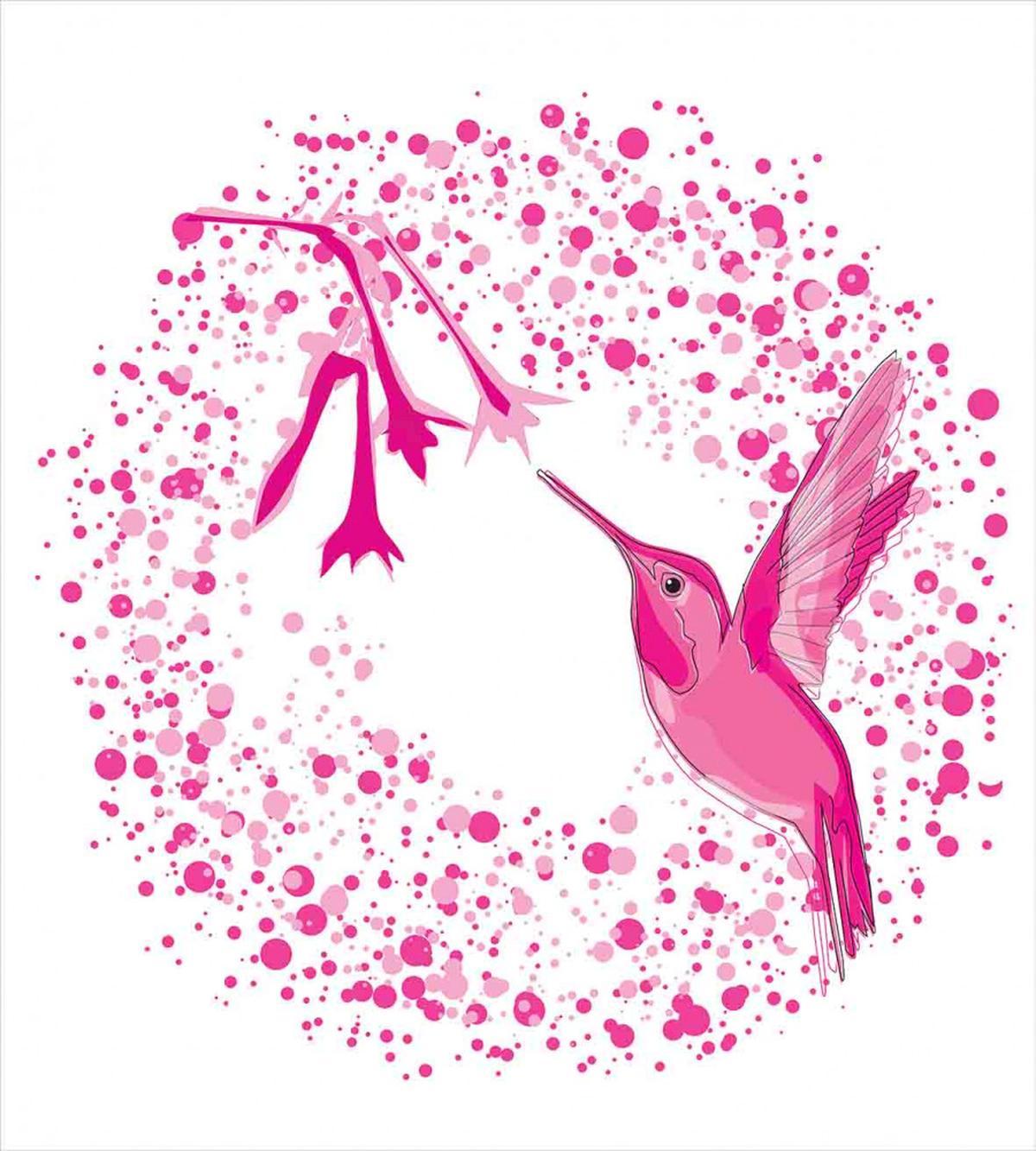 Hummingbird Flower Dots — Pattern