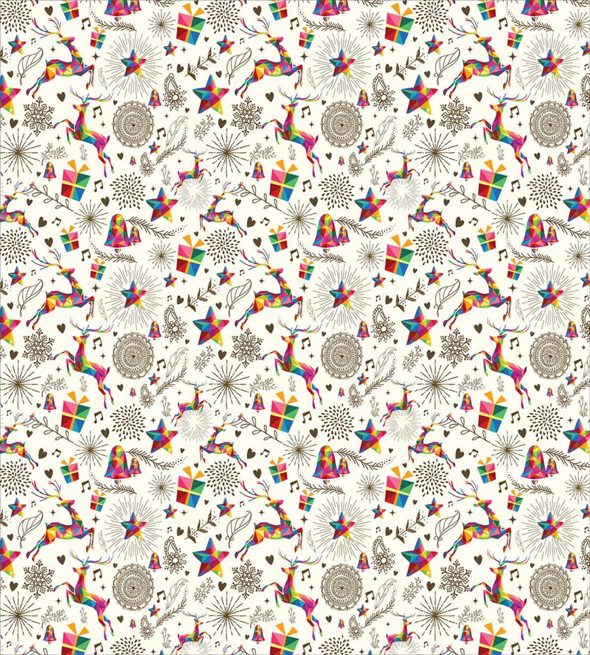 Vibrant Hipster Deer — Pattern