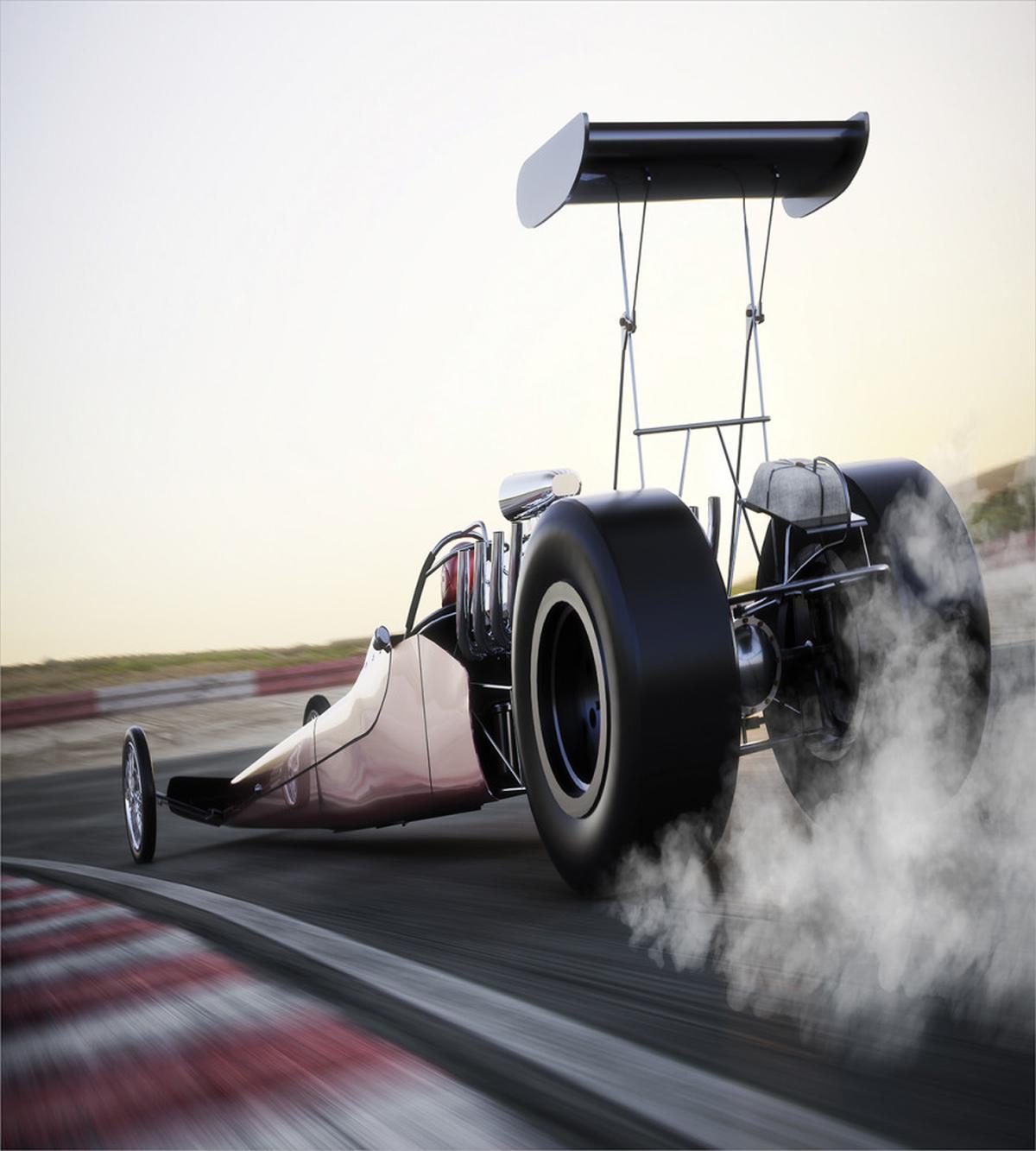 Dragster Racign down Track — Pattern