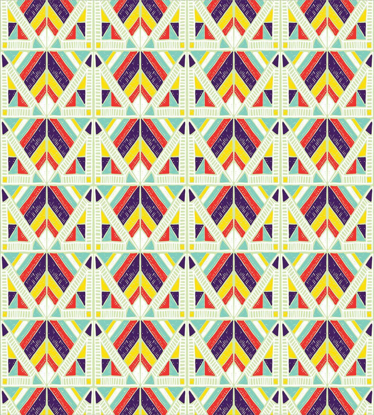 Colorful Stripe and Triangle — Pattern