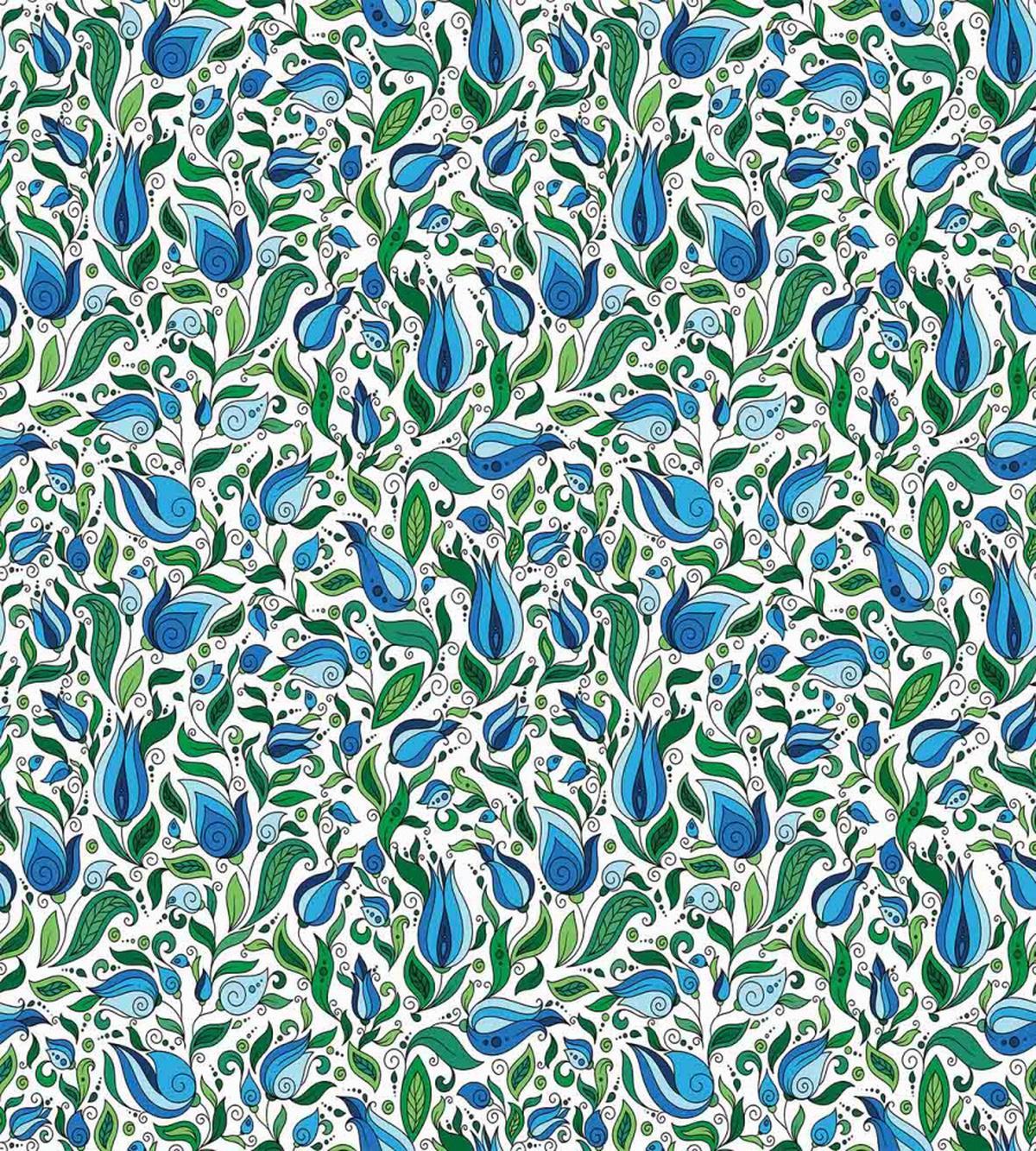 Floral Fantasy and Leaves — Pattern