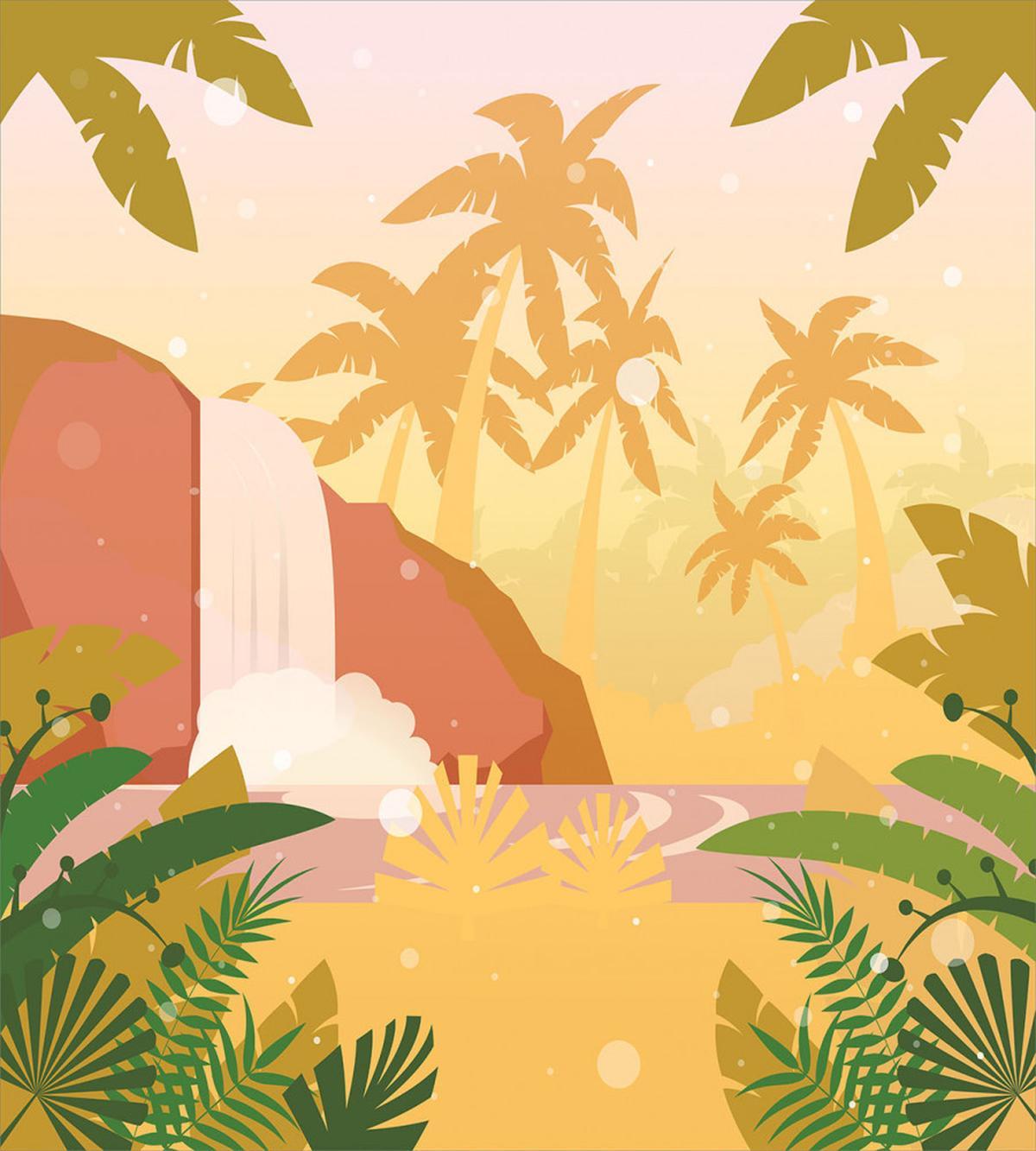 Soft Tropical Paradise — Pattern