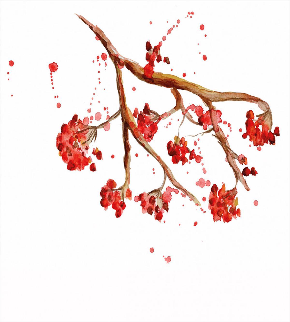 Tree Watercolor Splashes — Pattern