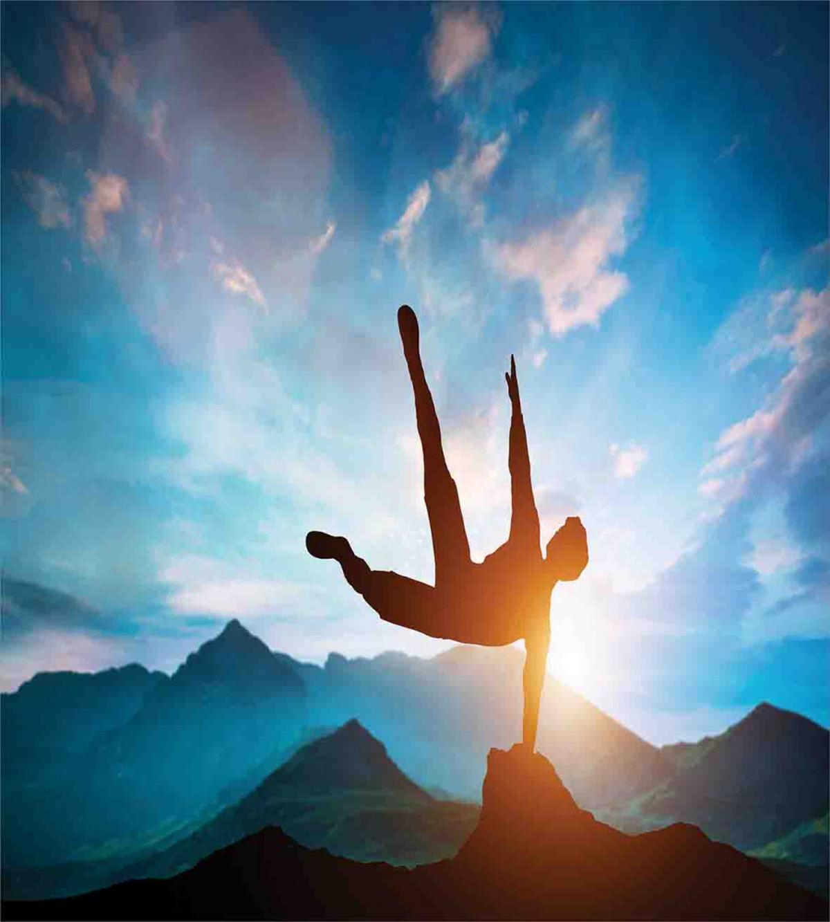 Man Jumping over Rocks — Pattern