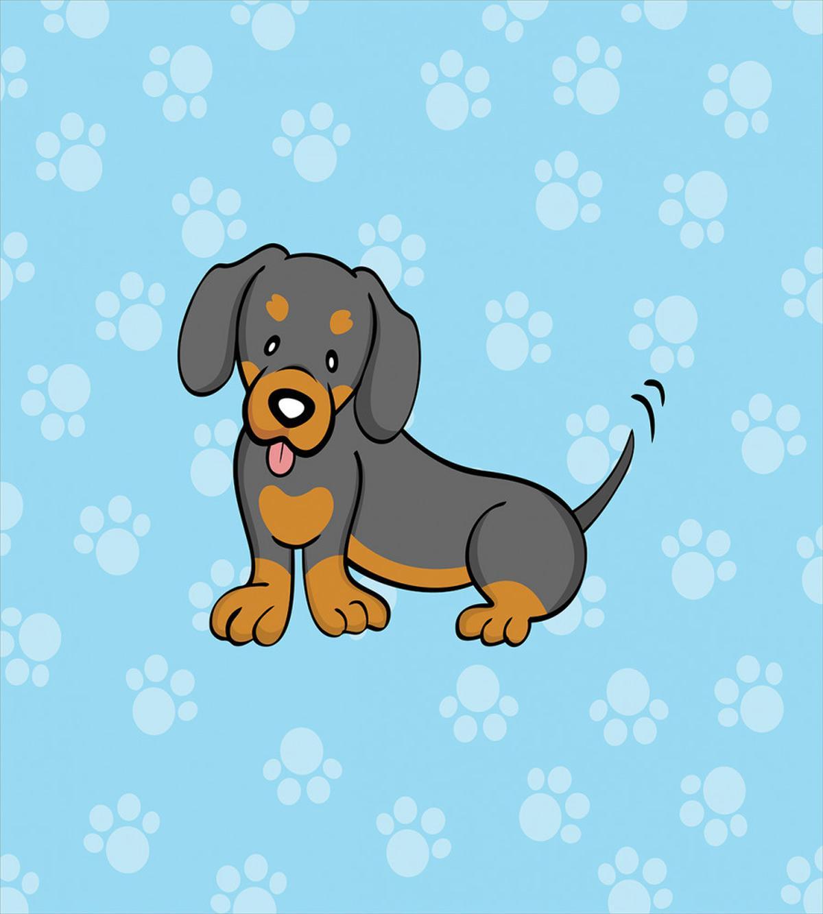 Happy Puppy Cartoon — Pattern