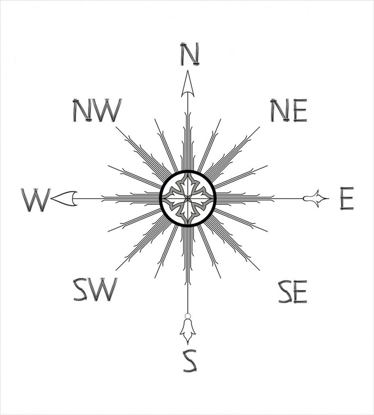 Compass Silhouette — Pattern