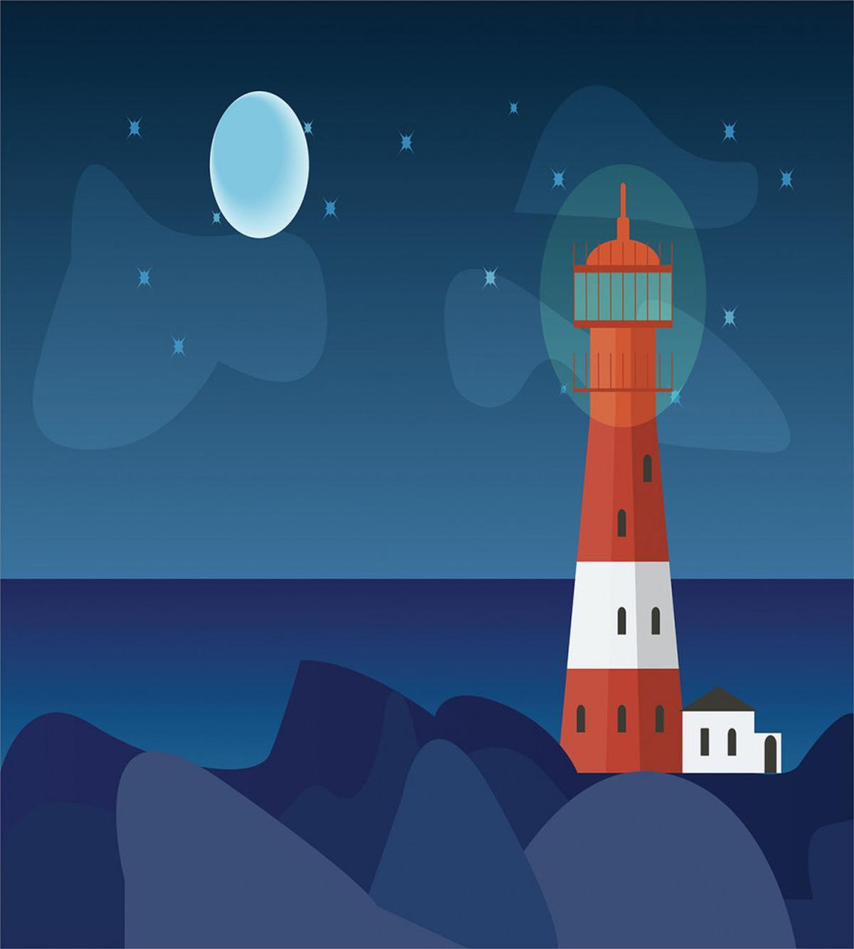 Lighthouse at Night — Pattern