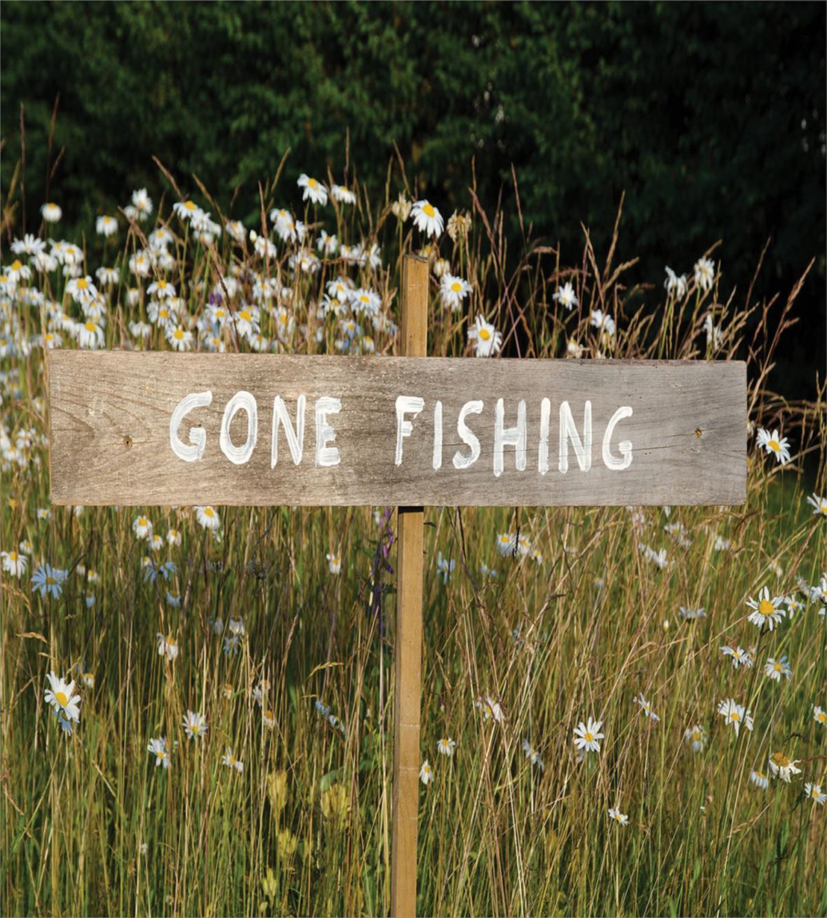 Sign Pole Among Field — Pattern