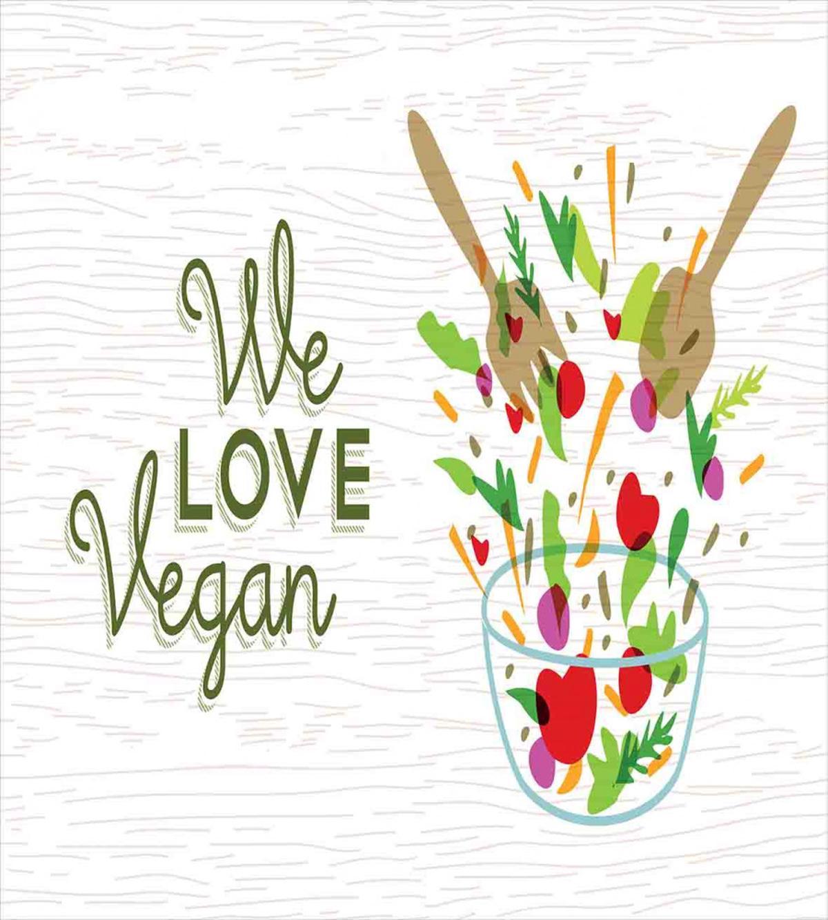 We Love Vegan Food Salad — Pattern