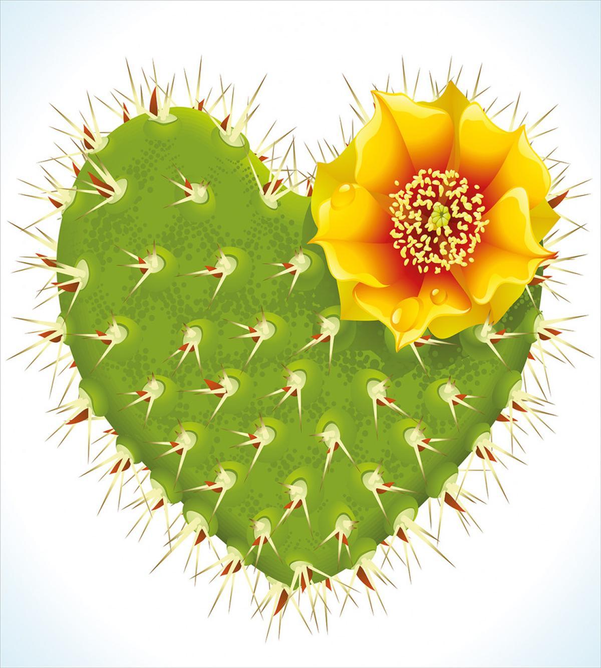 Thorny Opuntia Heart — Pattern