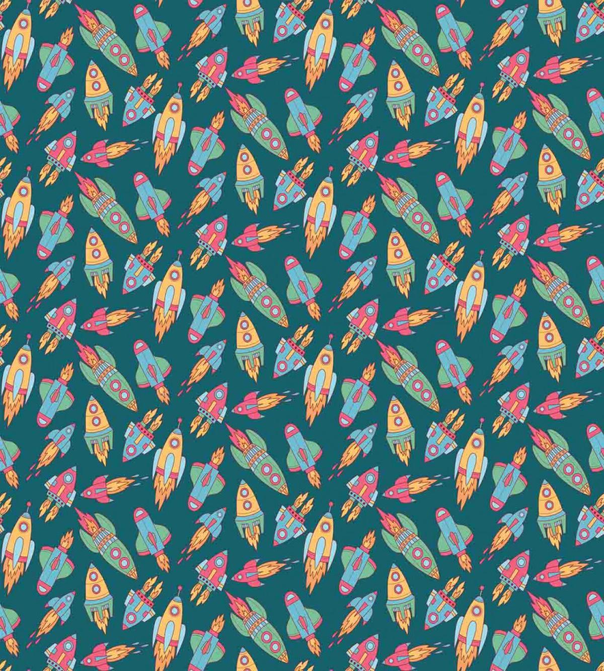 Kids Space Ships Cartoon — Pattern