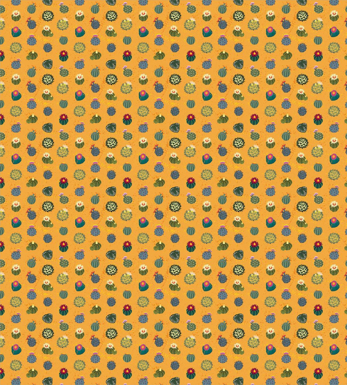 Exotic Floral Cactus Art — Pattern