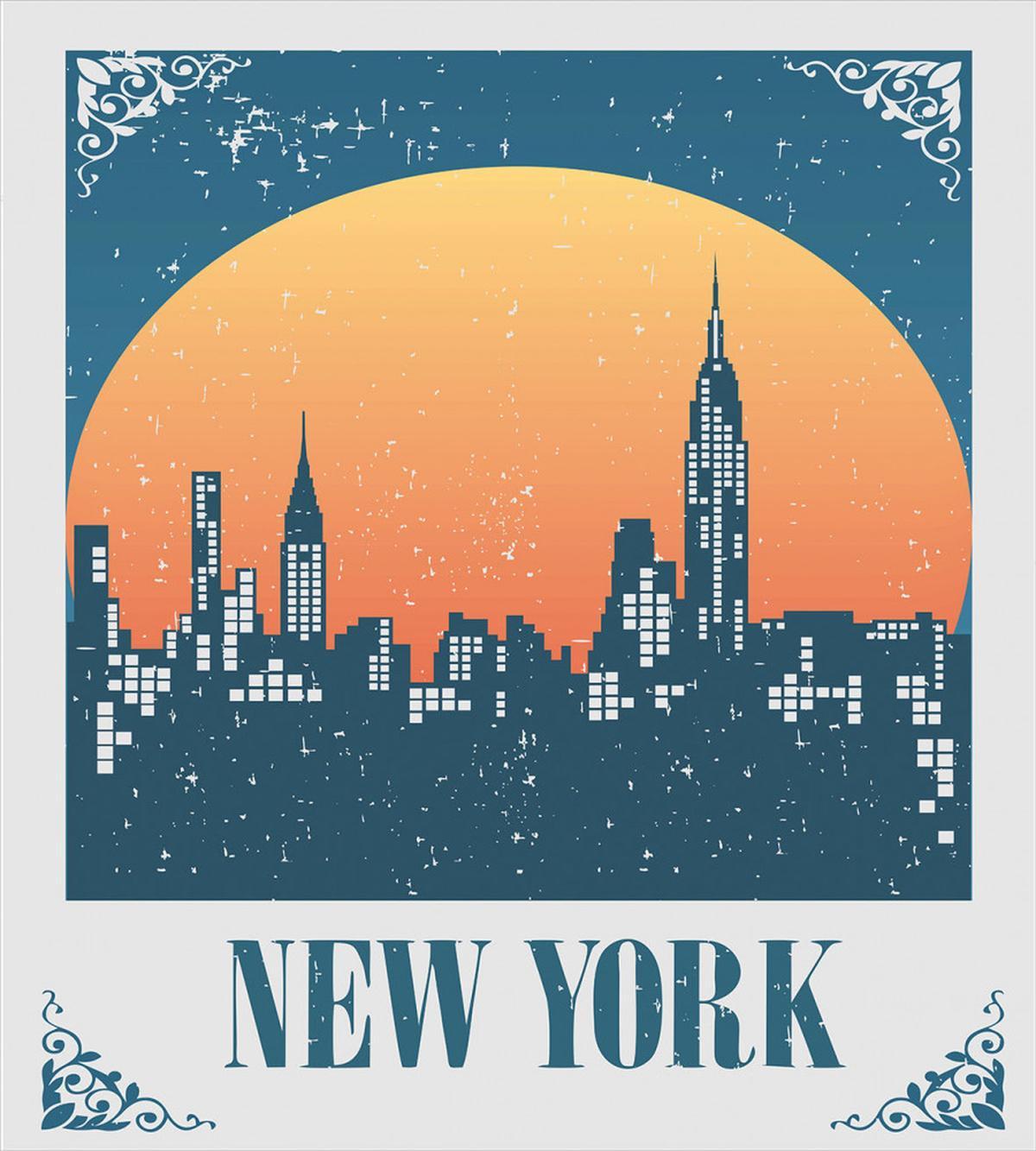 New York City at Sunset — Pattern
