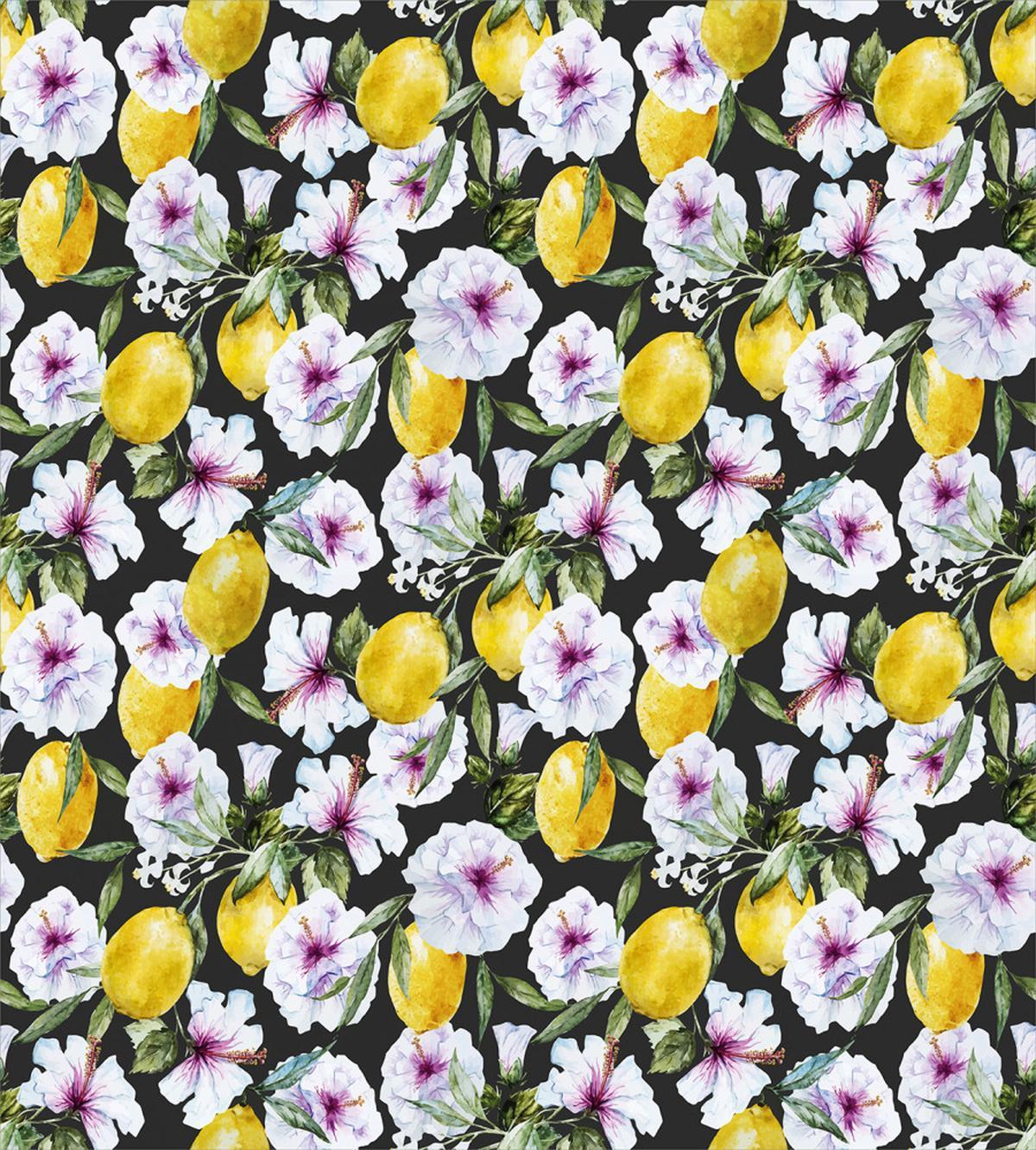 Hibiscus Petals Lemons — Pattern