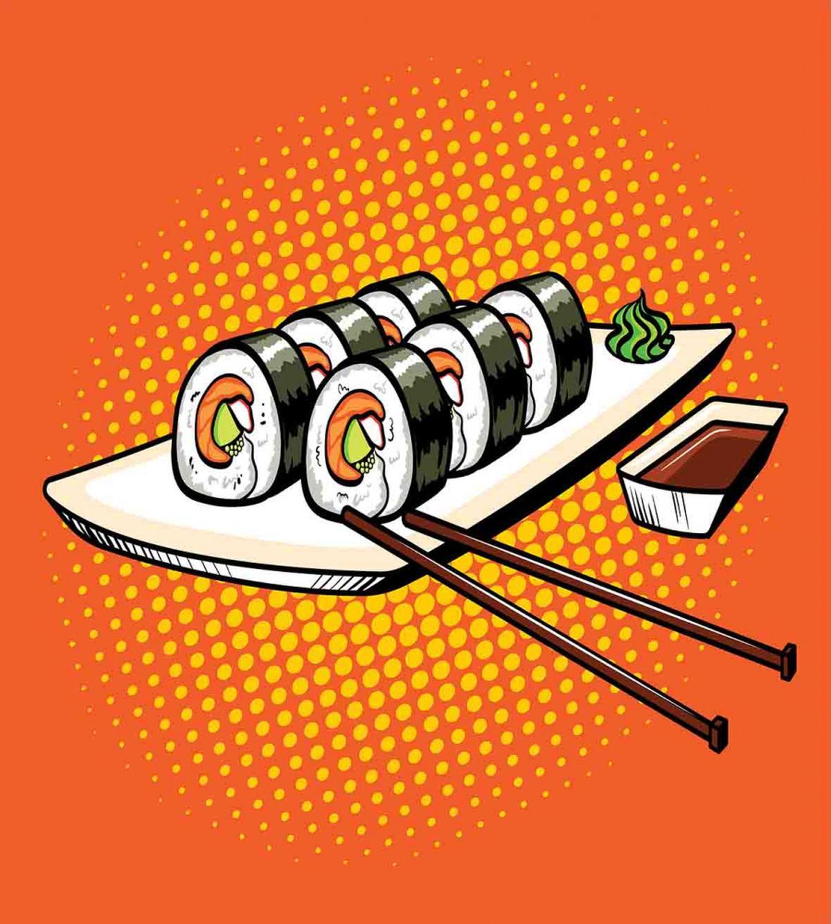 Japanese Dish with Wasabi — Pattern
