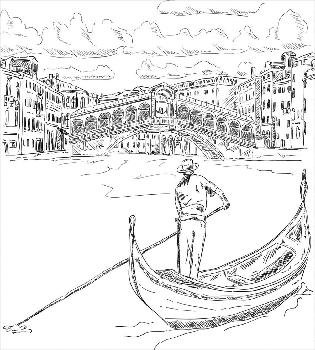 Rialto Bridge Gondola — Pattern