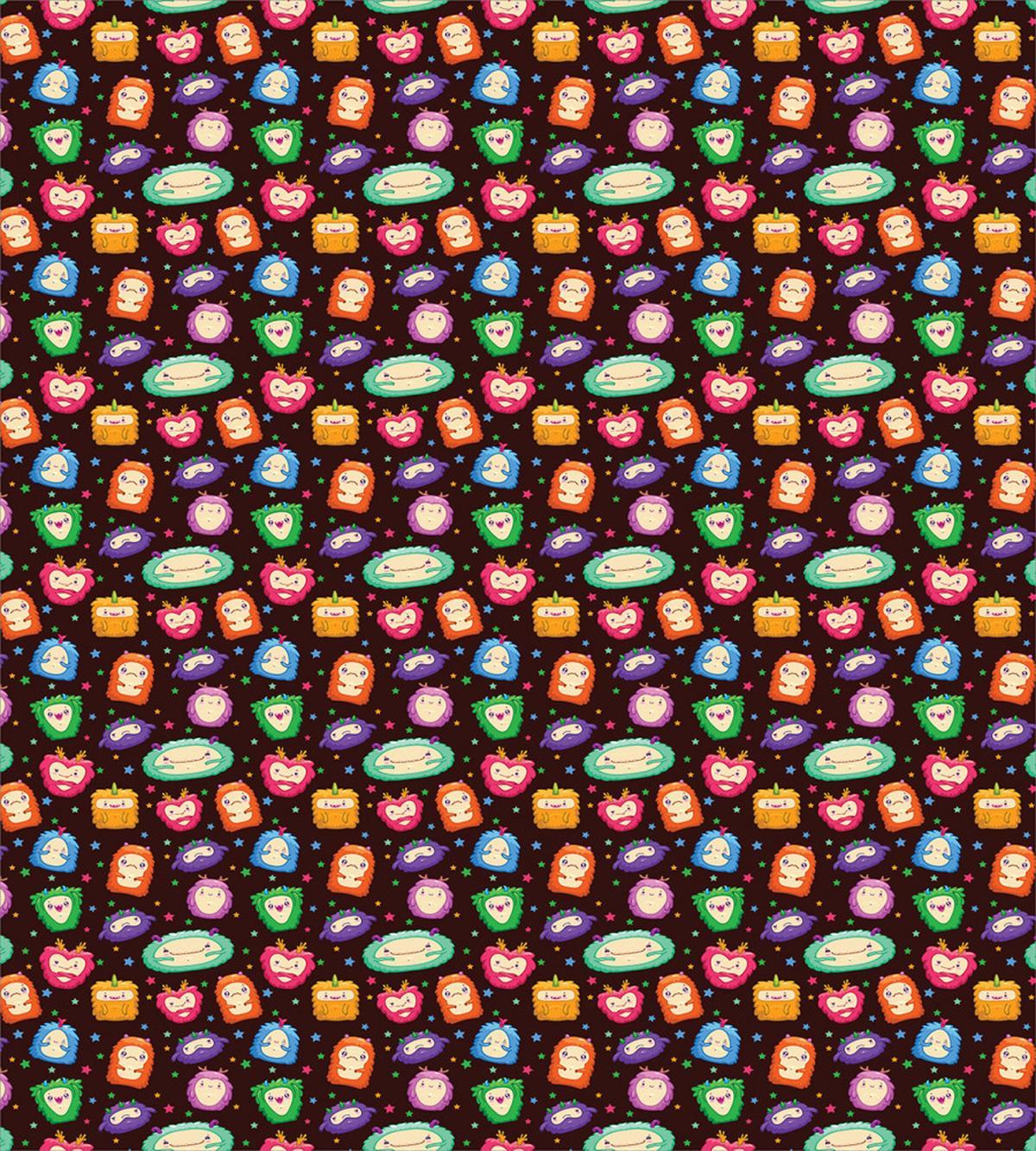 Abstract Fluffy Monsters — Pattern