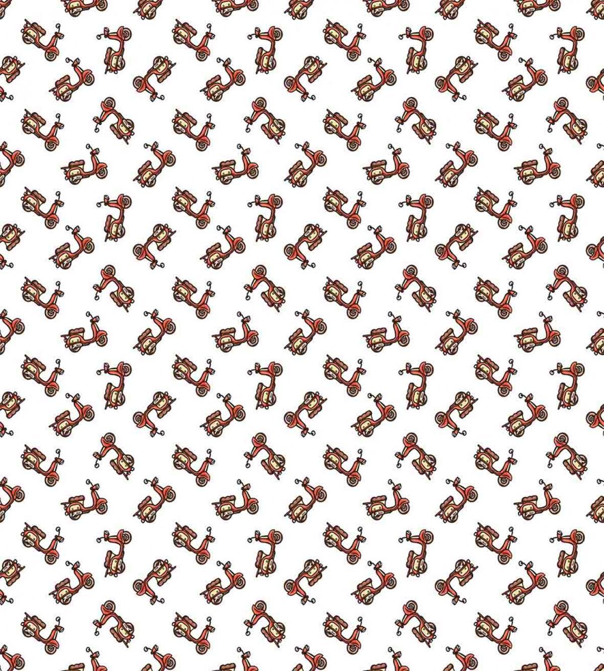 Retro Scooter Design — Pattern