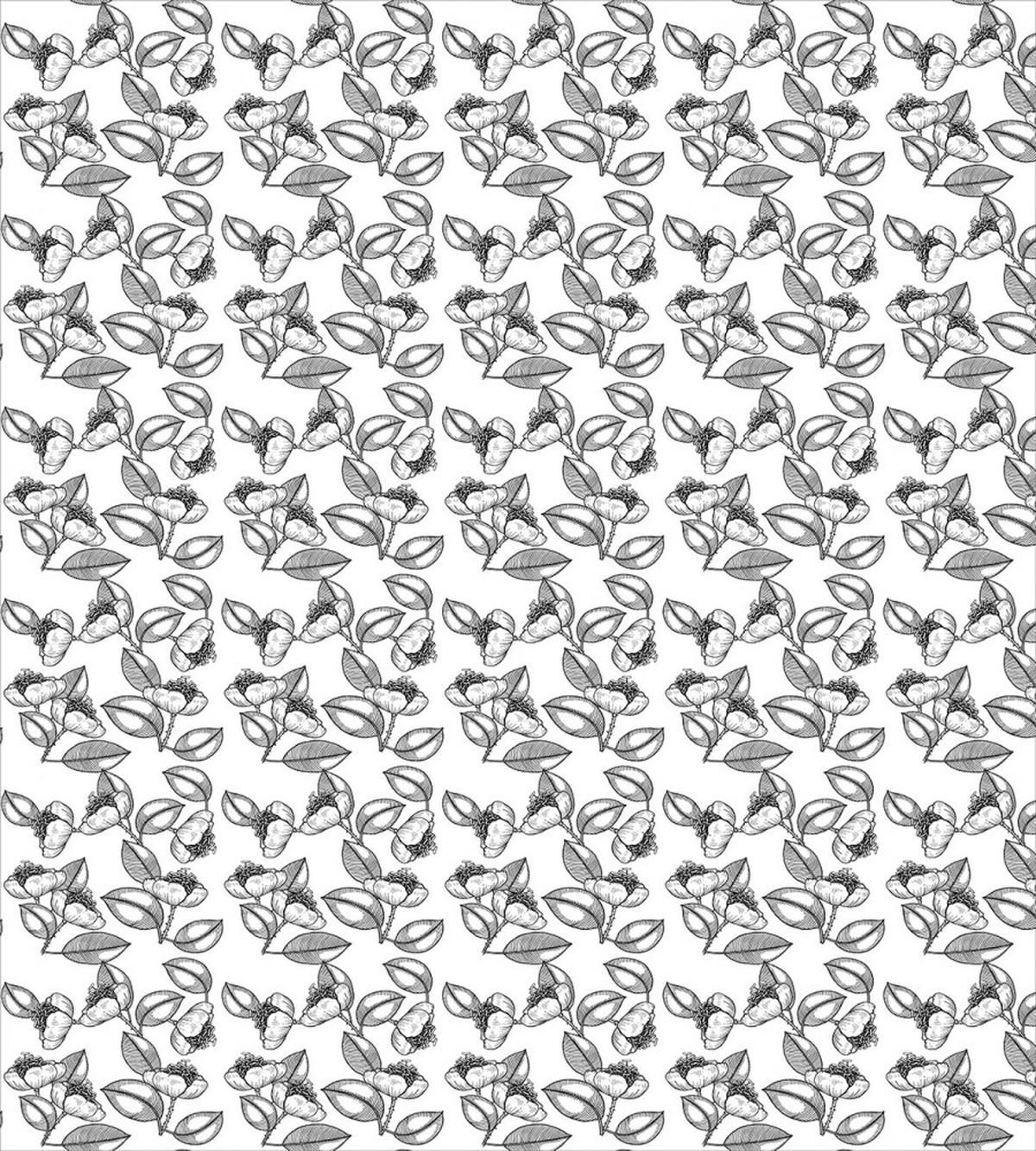 Uncolored Summer Flowers — Pattern