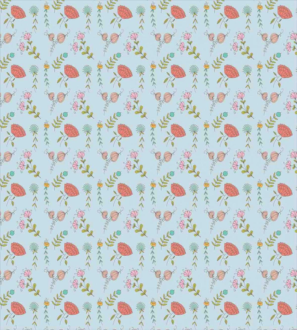 Doodle Blossoms Leaves — Pattern