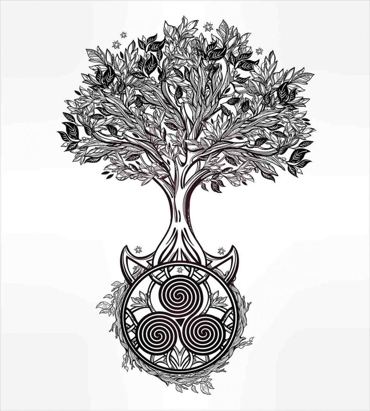 Tree of Life Triskelion — Pattern