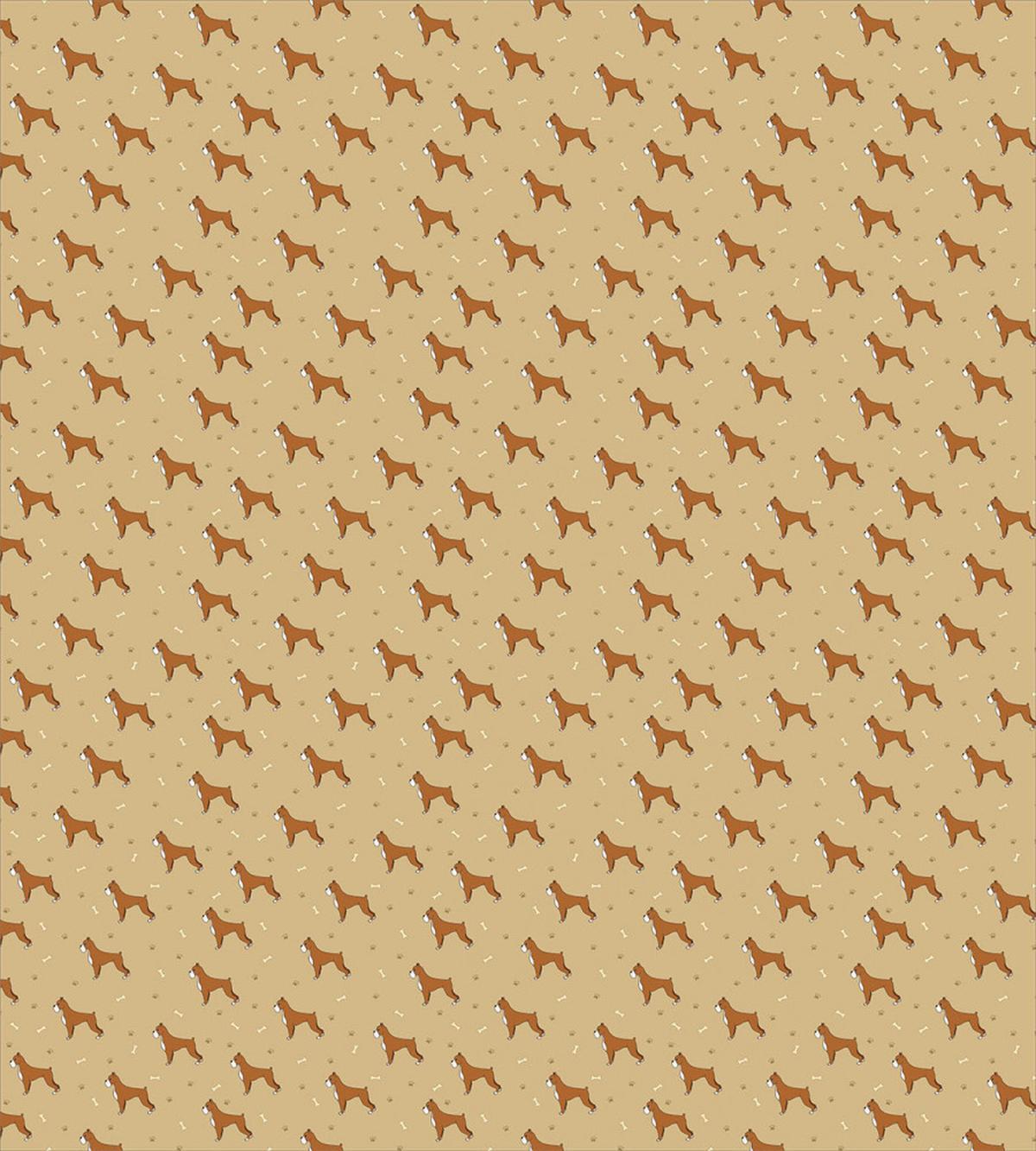 Brown Cartoon Puppies — Pattern