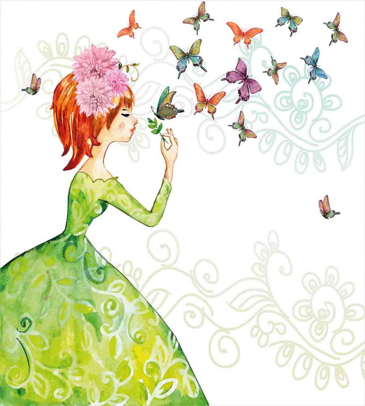 Cartoon Lady Pastel — Pattern