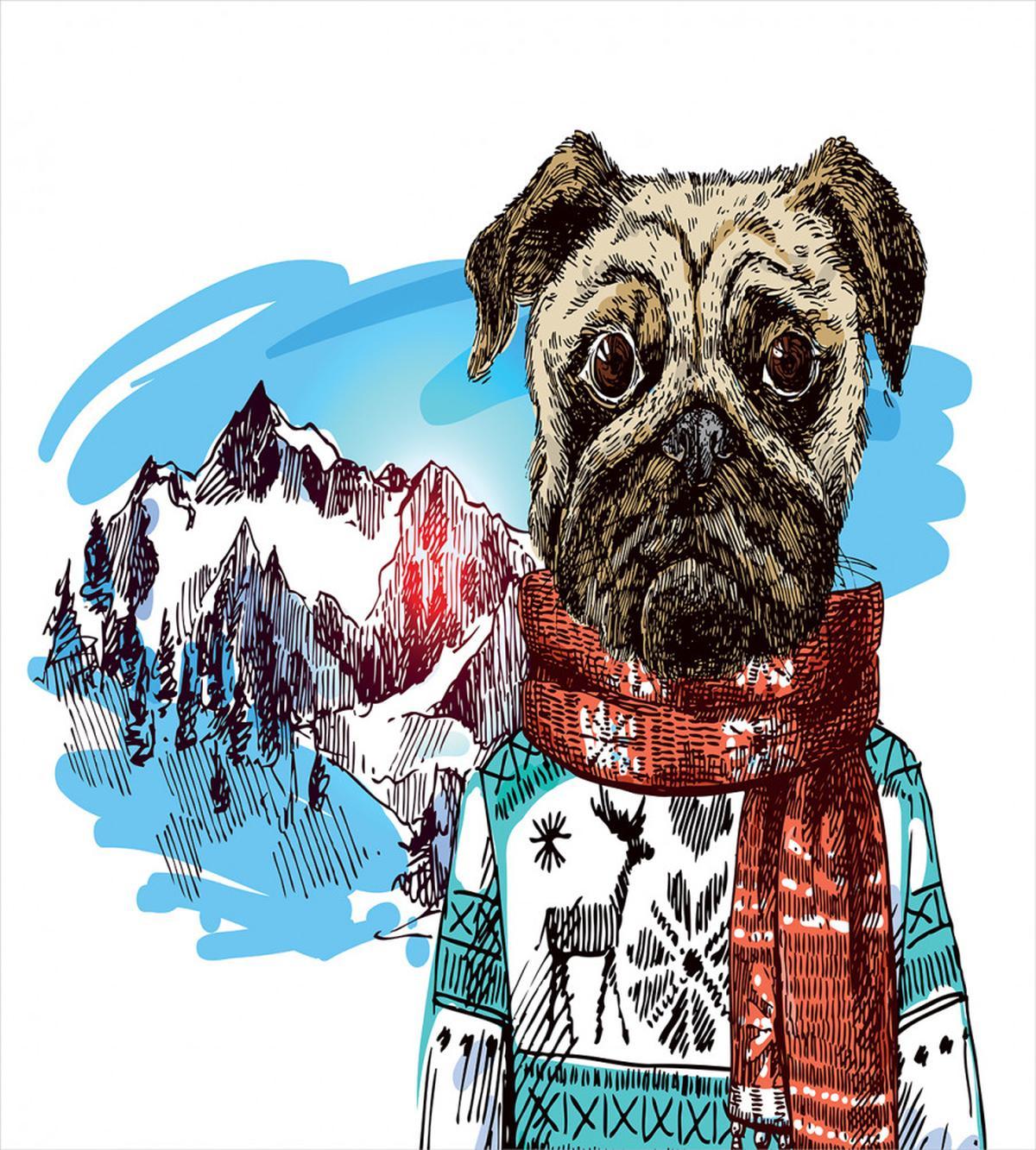 Sketch Style Dog Doodle — Pattern