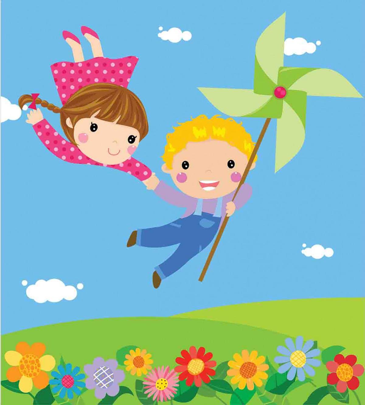 Cartoon Kids Friends — Pattern