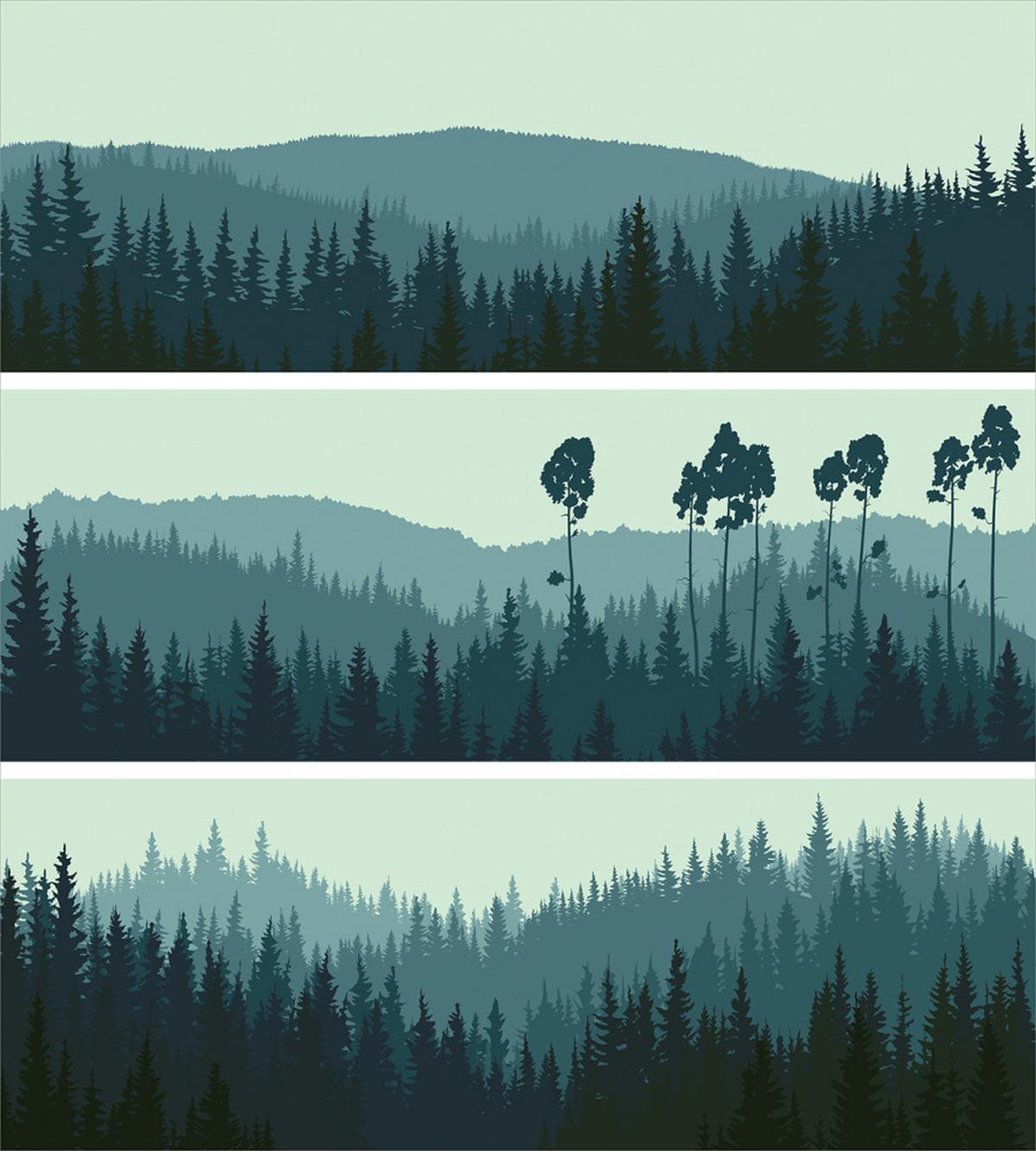 Hills of Coniferous Firs — Pattern