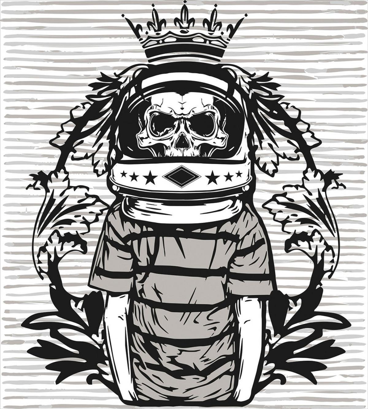Skull Astronaut Man — Pattern