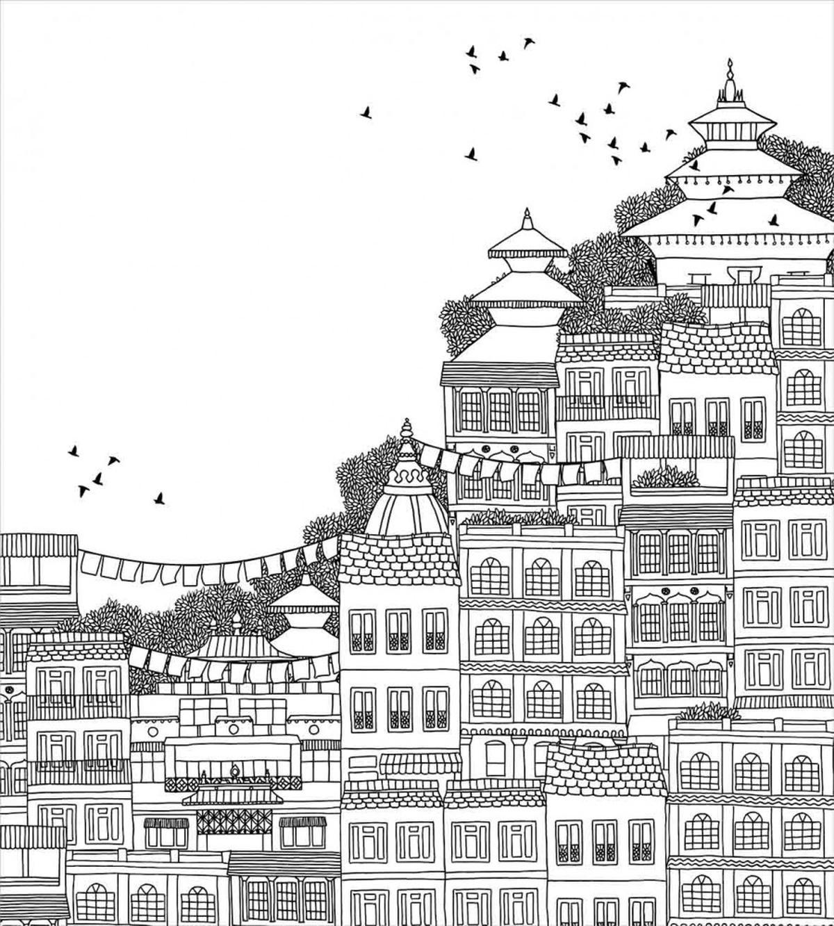 Doodle Style Kathmandu — Pattern
