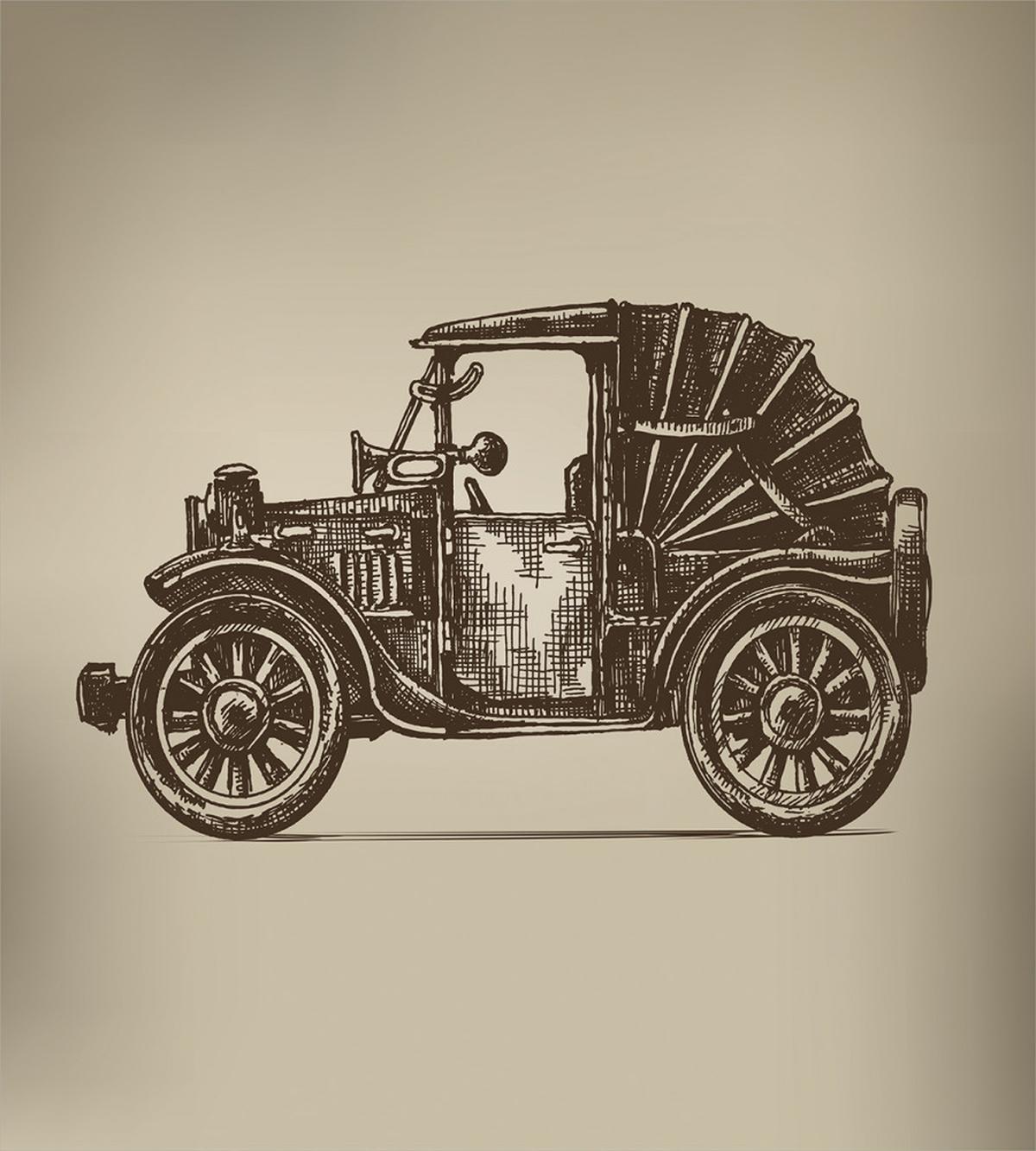 Vintage Car Convertible — Pattern