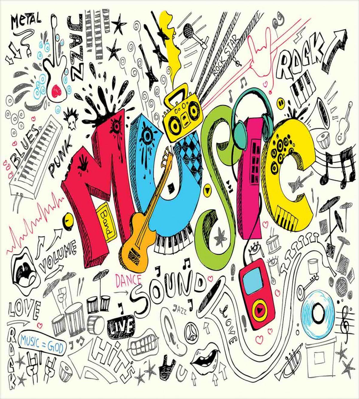 Pop Art Doodle Style Art — Pattern