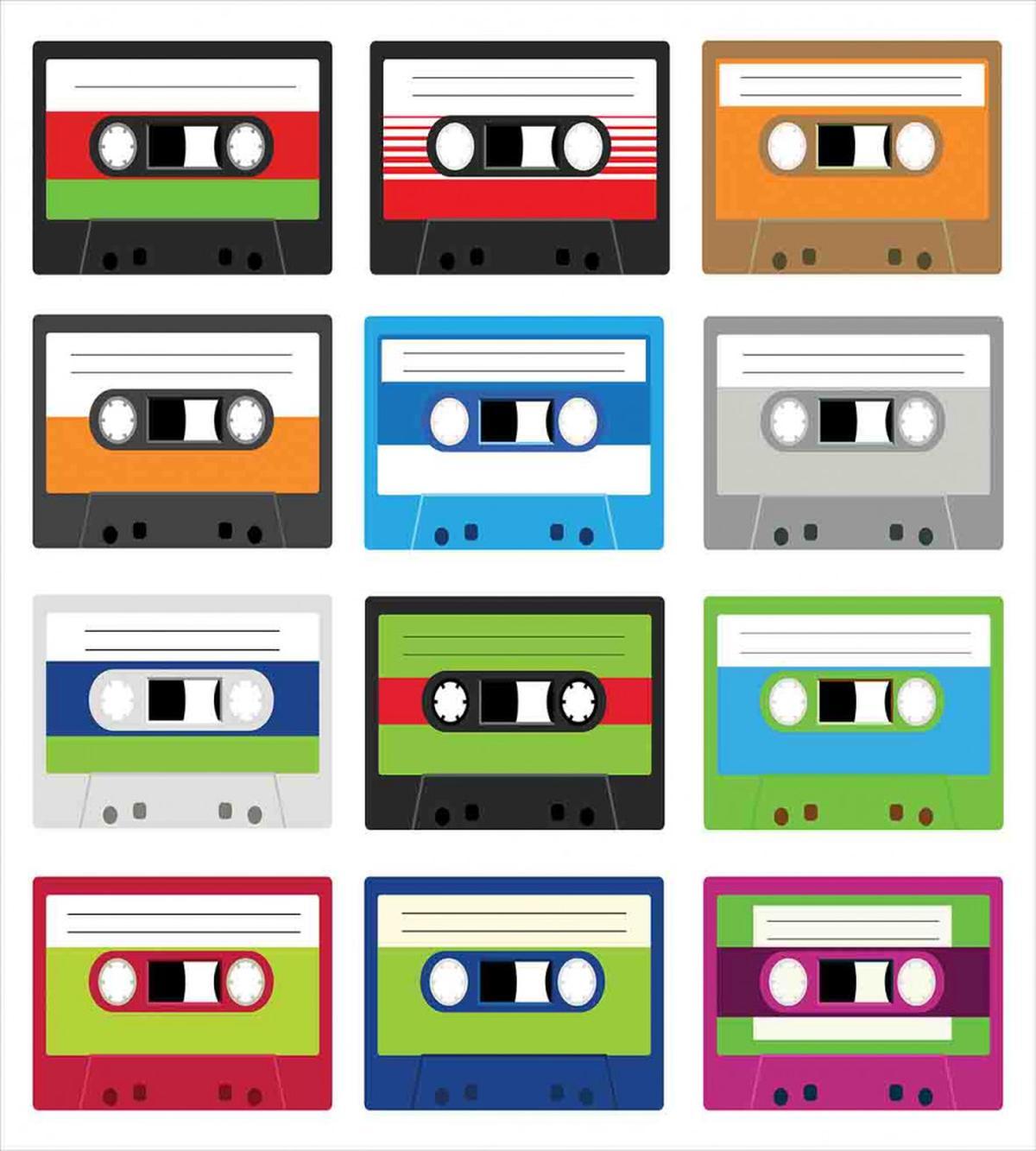Retro Cassette Collage — Pattern