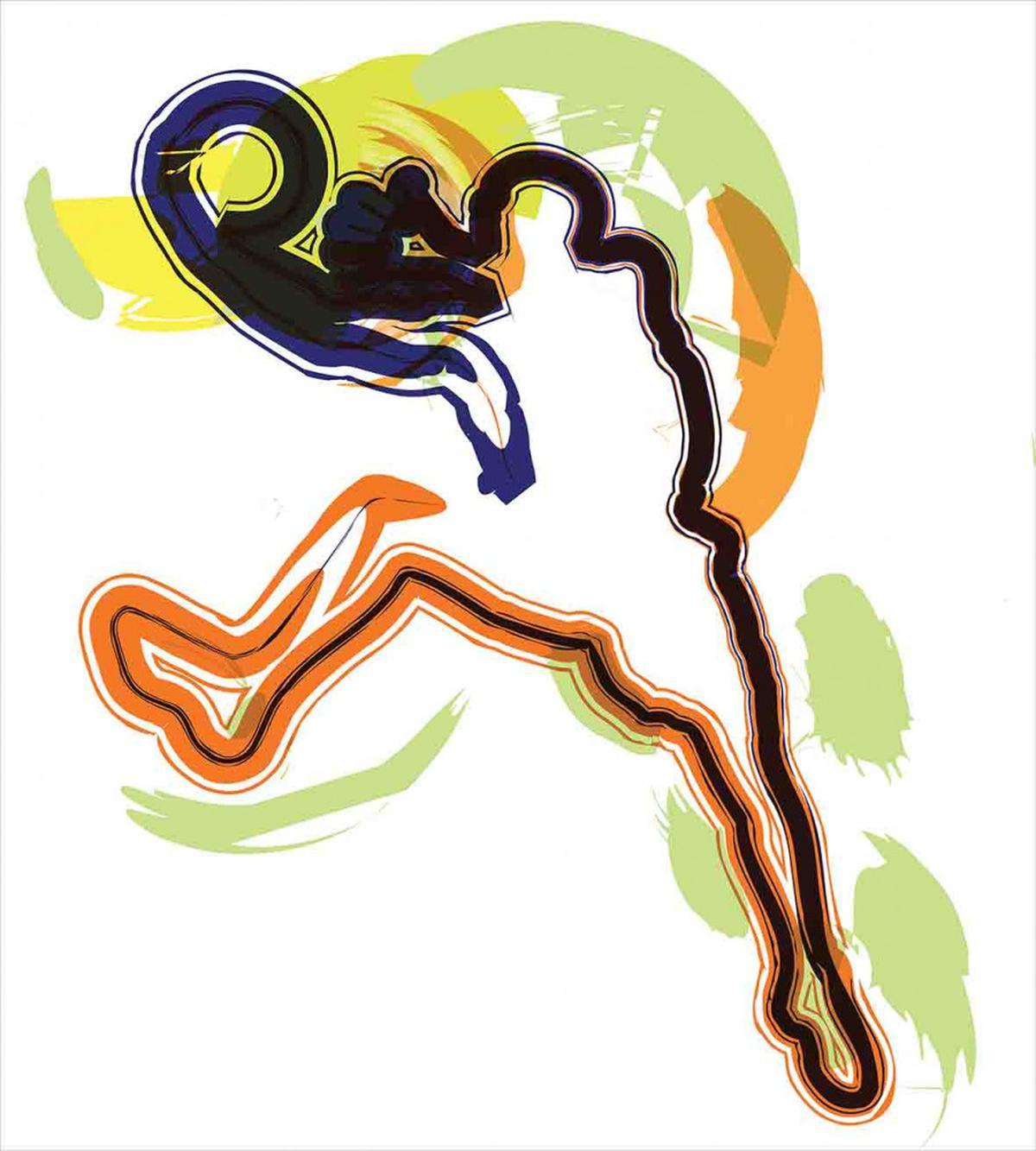 Man Playing Basketball — Pattern