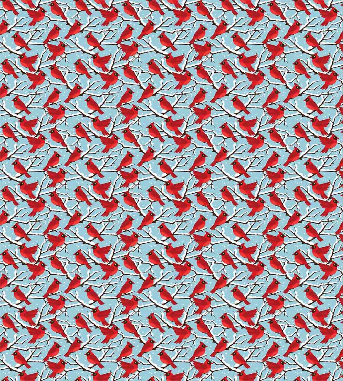 Cardinal Birds Trees — Pattern