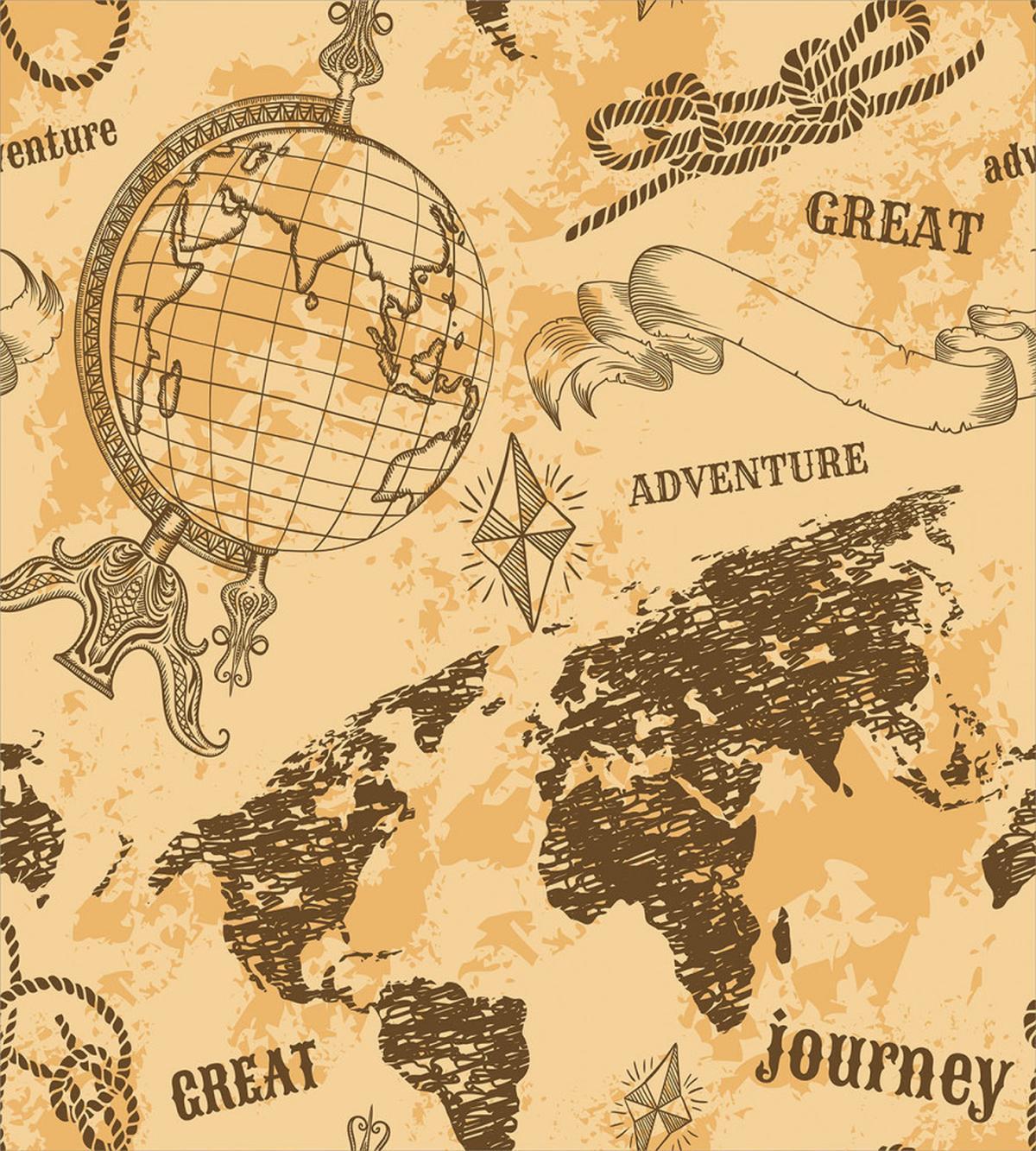 World Map Rope Knots — Pattern