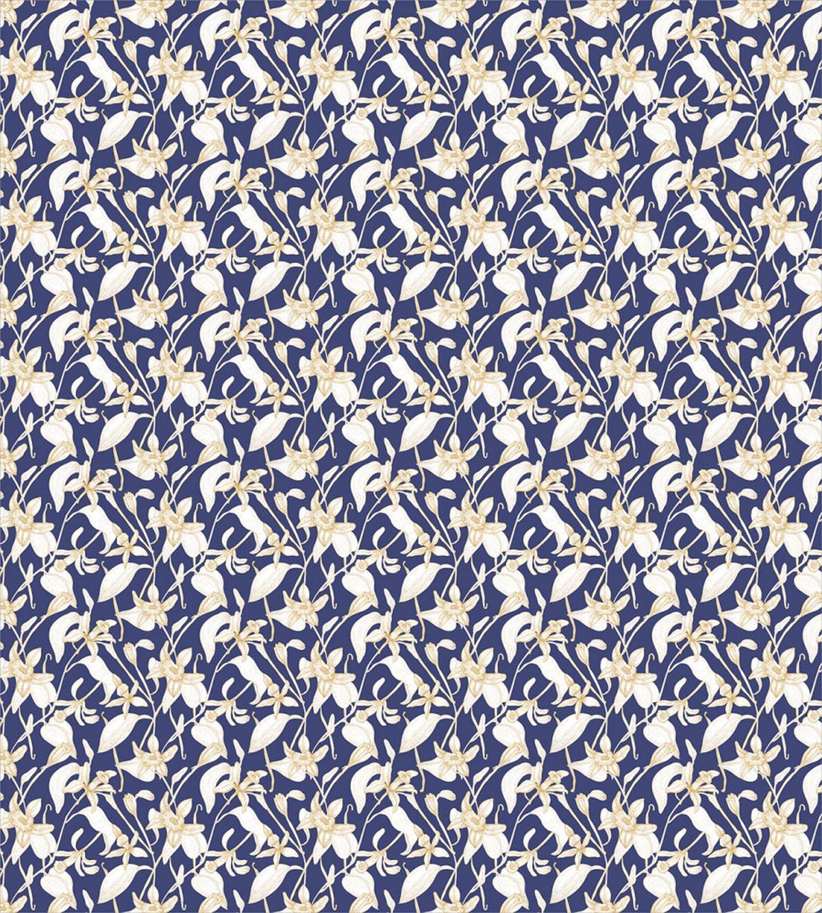 Vintage Vanilla Flowers Art — Pattern