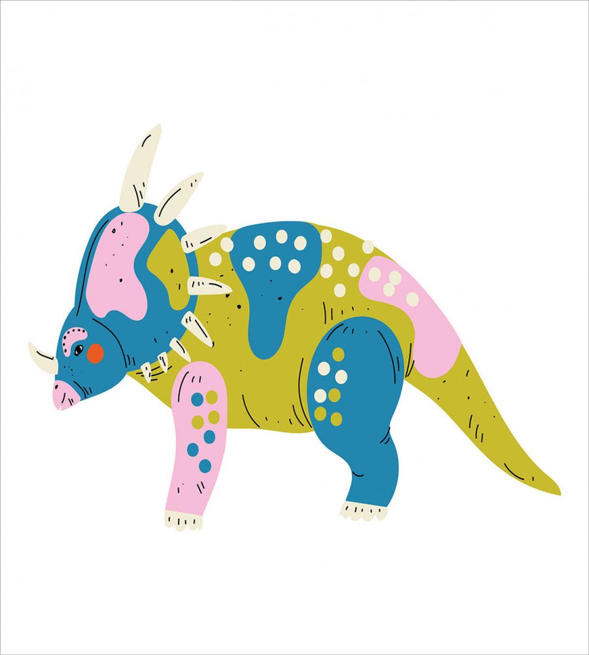 Prehistoric Animal Cartoon — Pattern