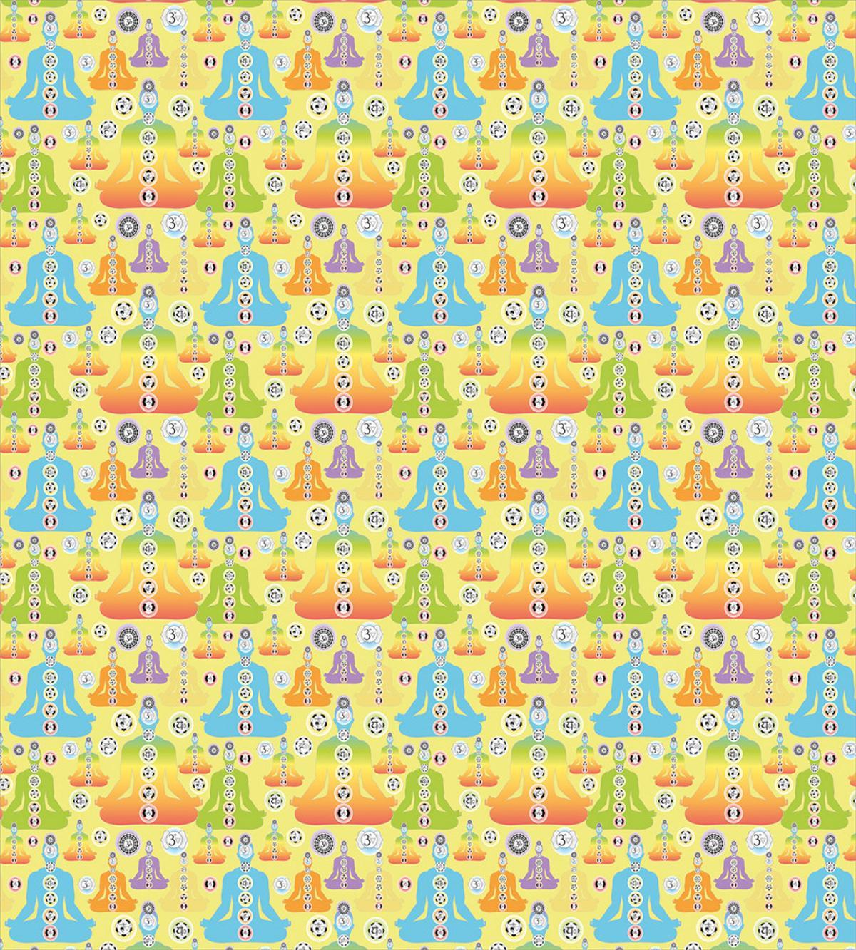 Colorful Meditaiton Man — Pattern