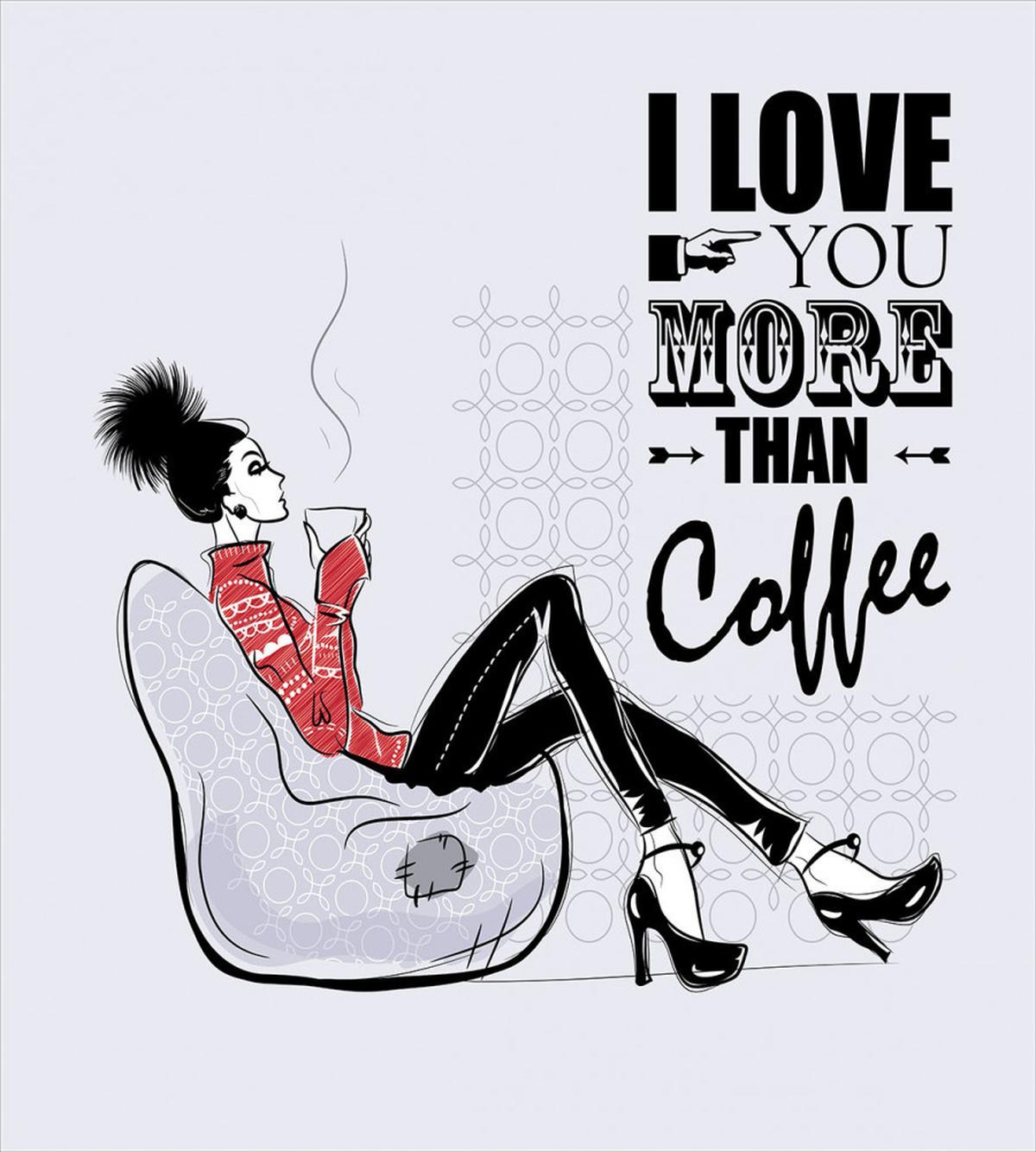 I Love You More than Coffee — Pattern