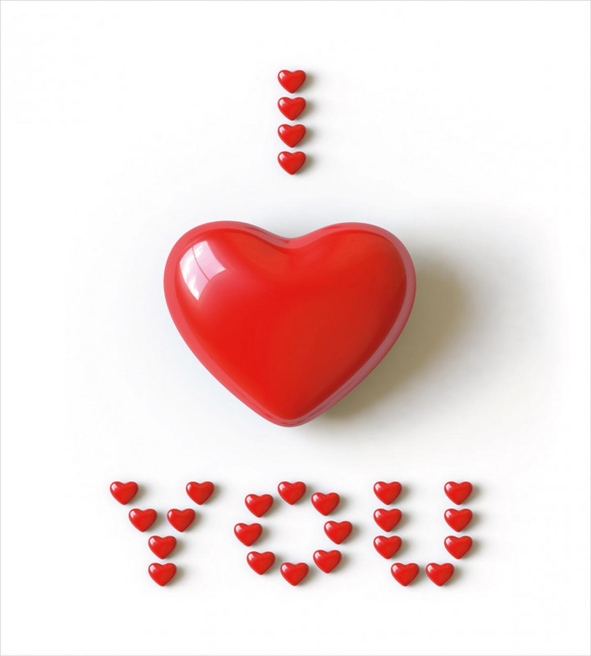 3D Heart Letters — Pattern