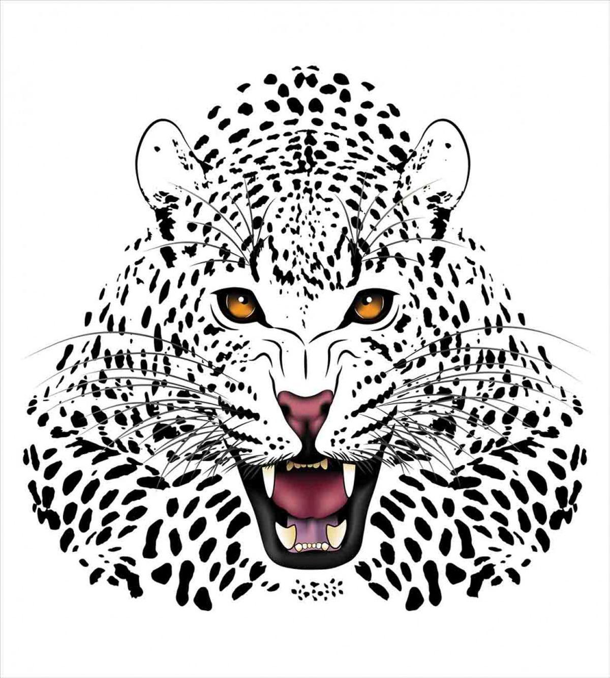 Angry Wild Leopard — Pattern