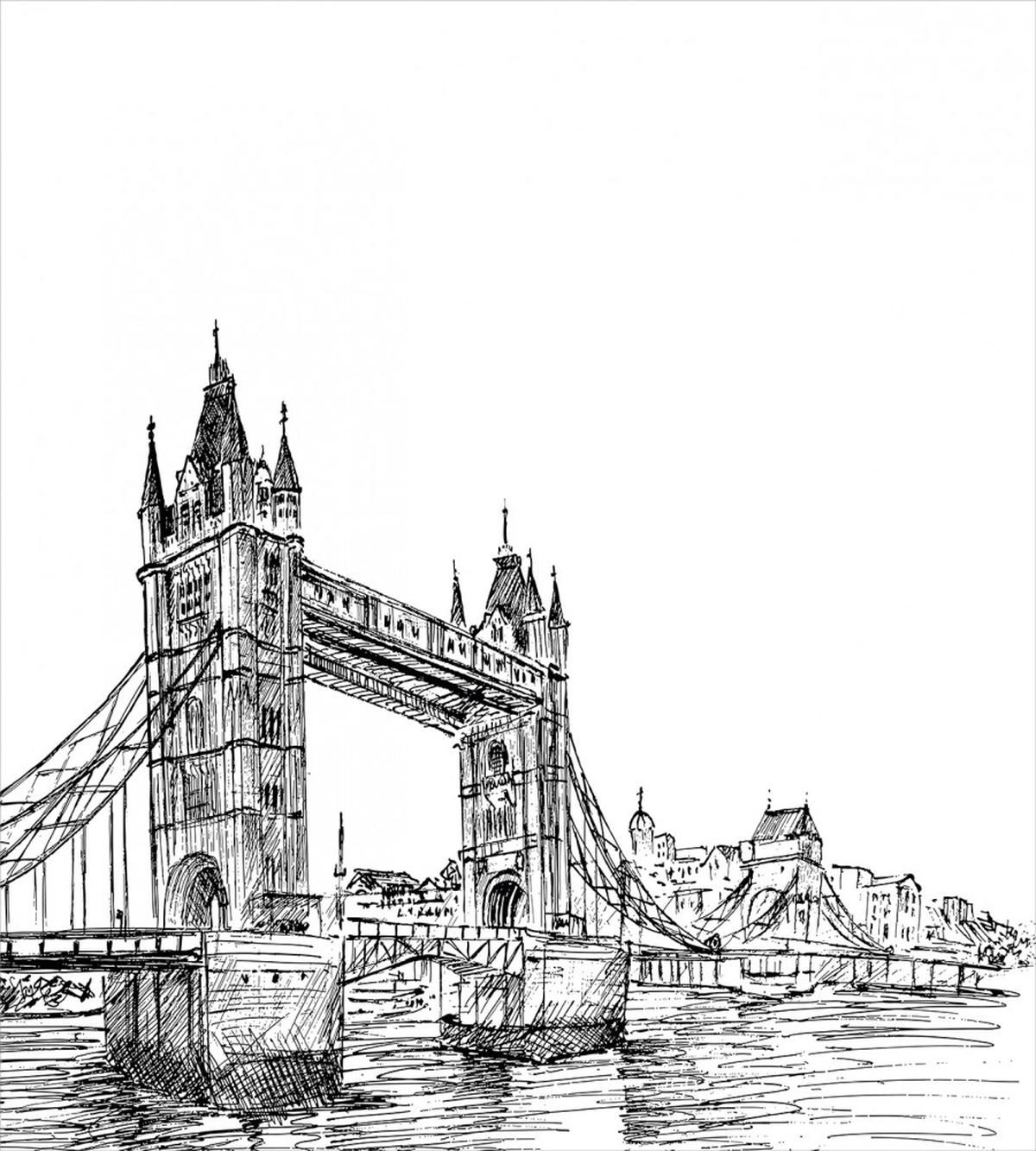 Tower Bridge UK Scenery — Pattern