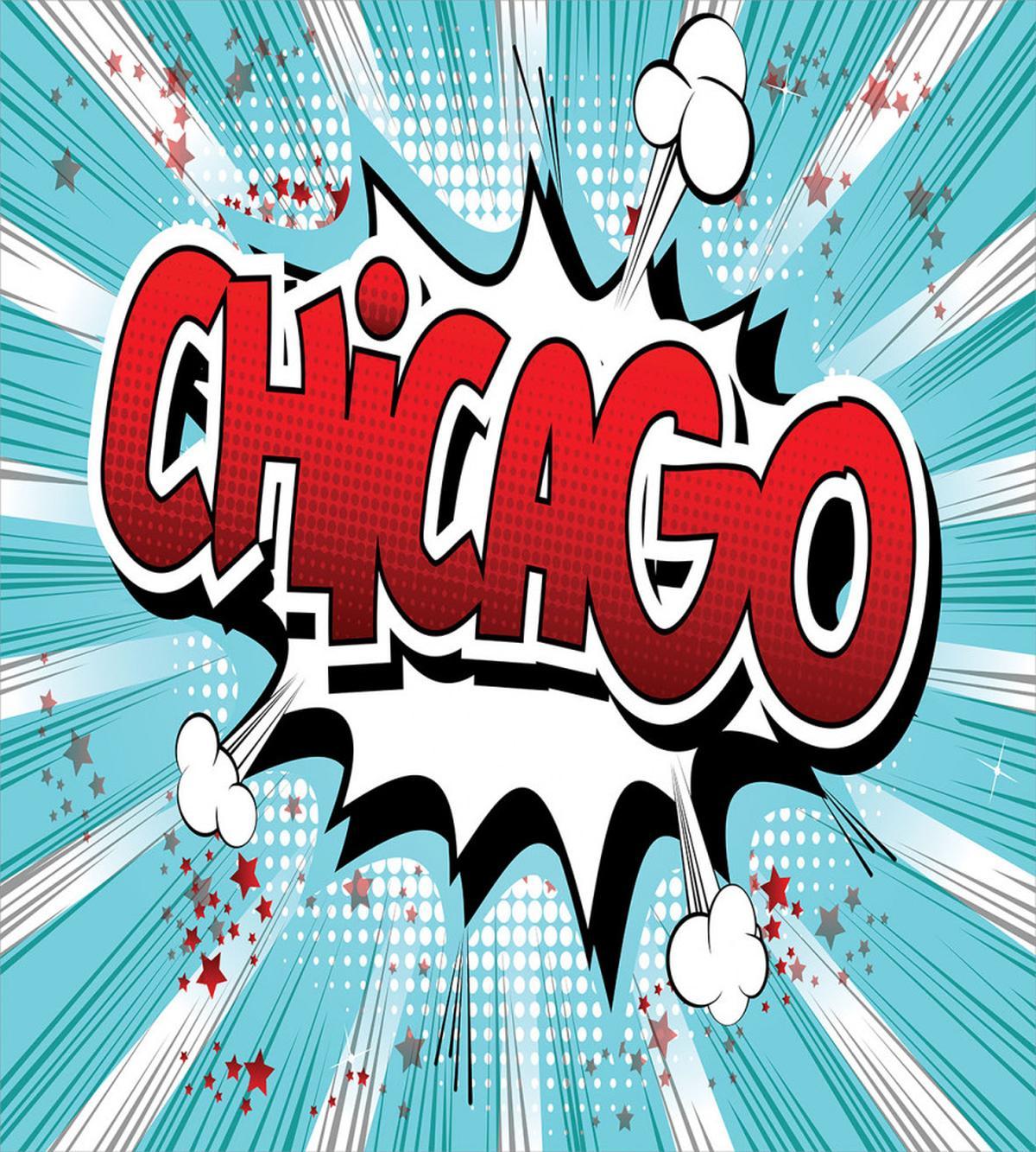 Pop Art Comic Book Chicago — Pattern