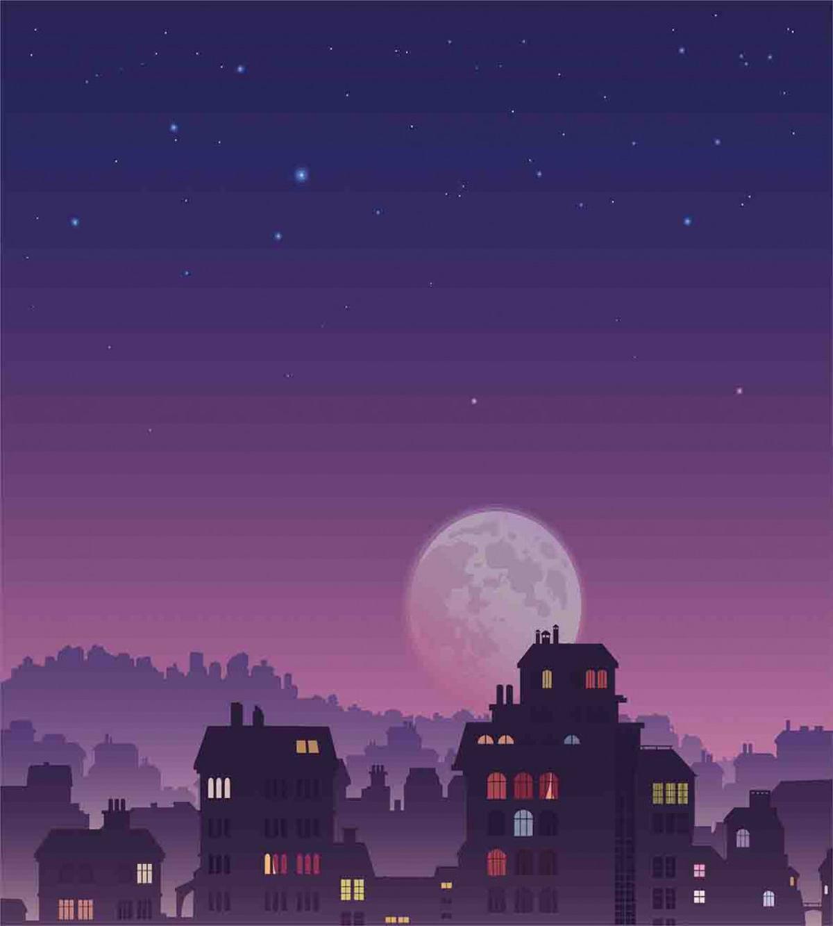 Moon Starry Night Sky — Pattern