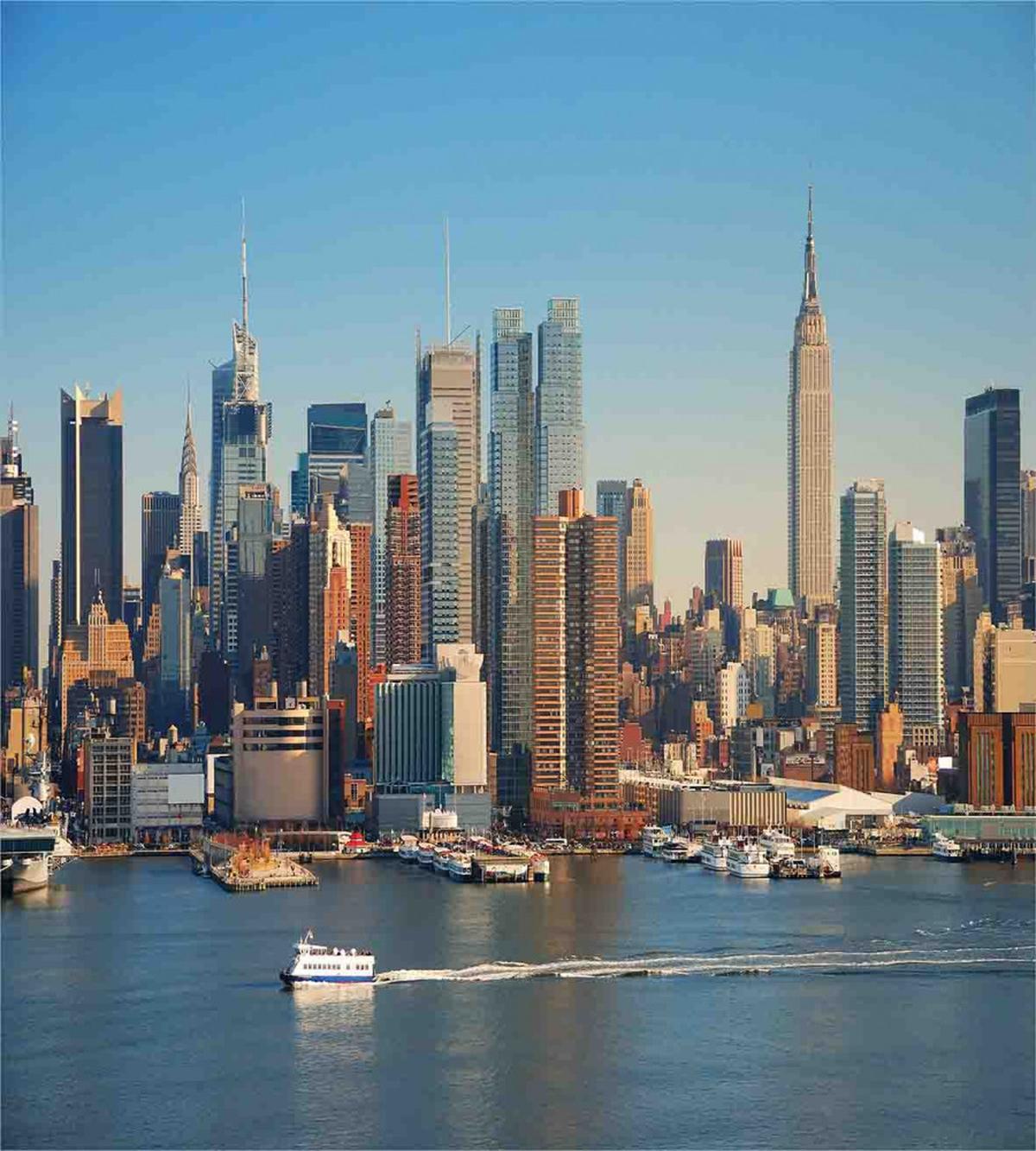 NYC Skyline River Scenery — Pattern